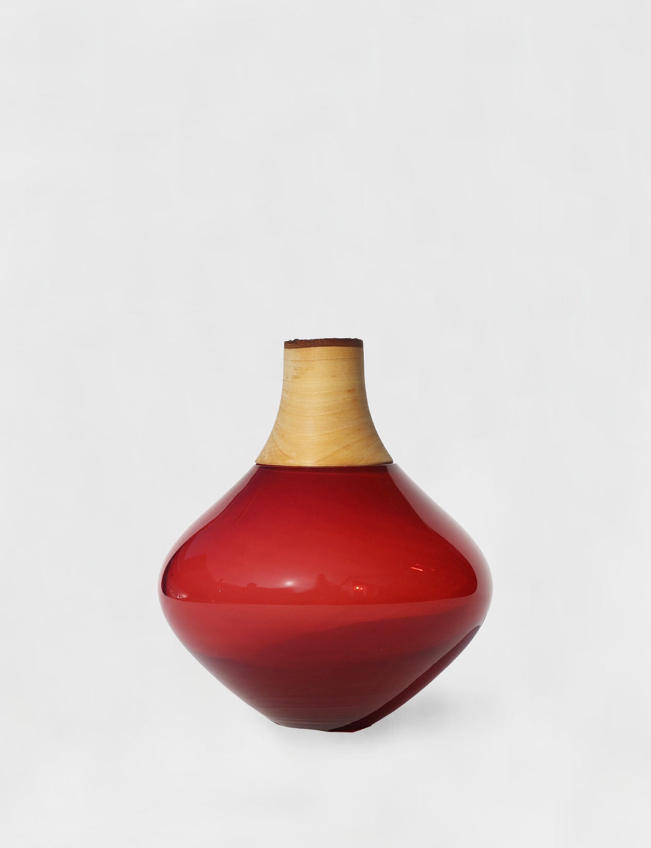 MATISSE II | Stacking Vessel in Glass & Wood