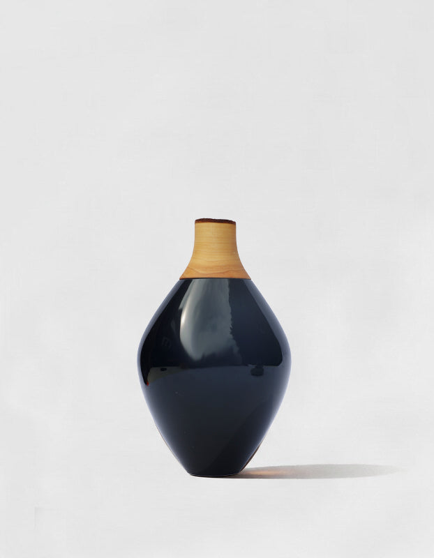 MATISSE III | Stacking Vessel in Glass & Wood