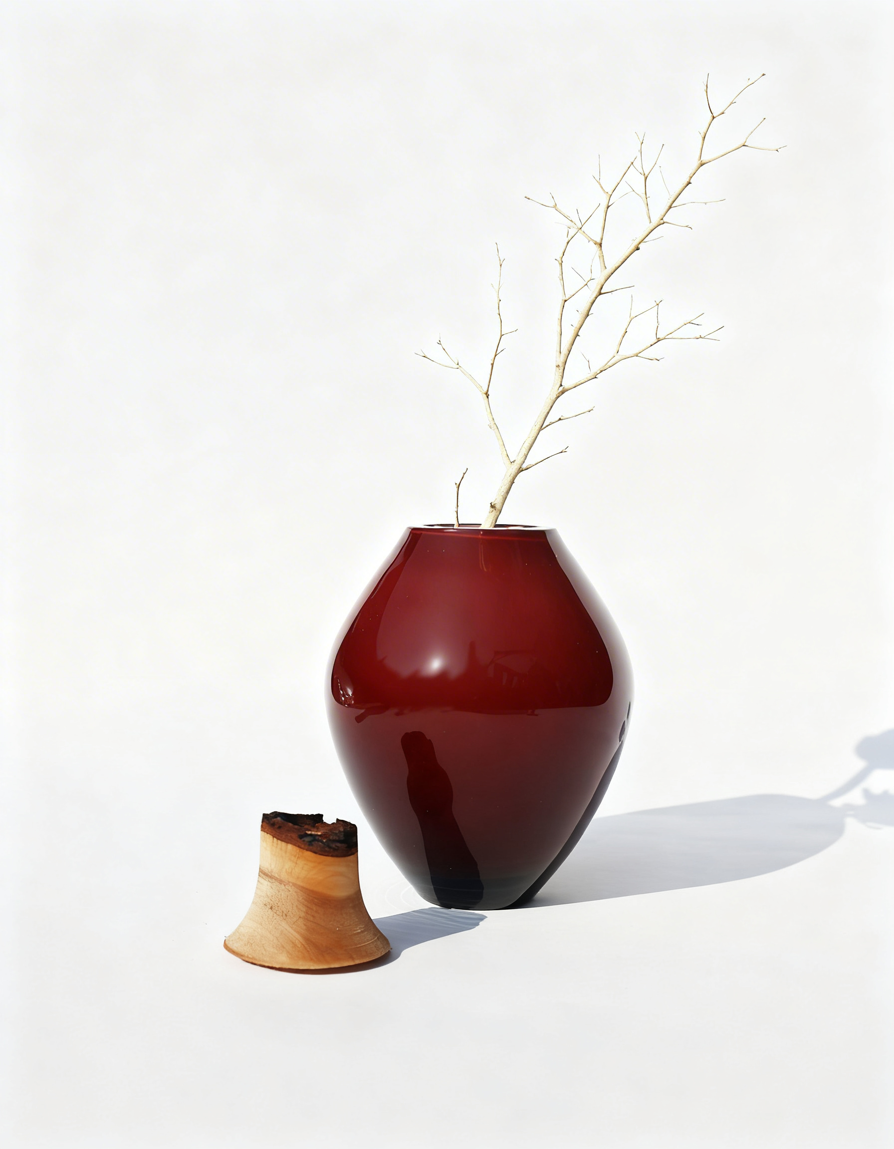 Matisse III | Stacking Vessel in Glass & Wood