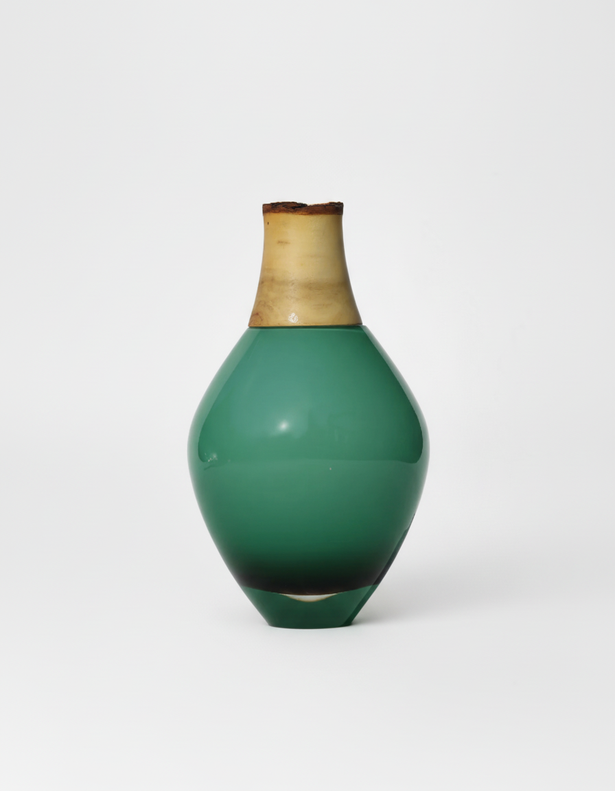 Matisse III | Stacking Vessel in Glass & Wood