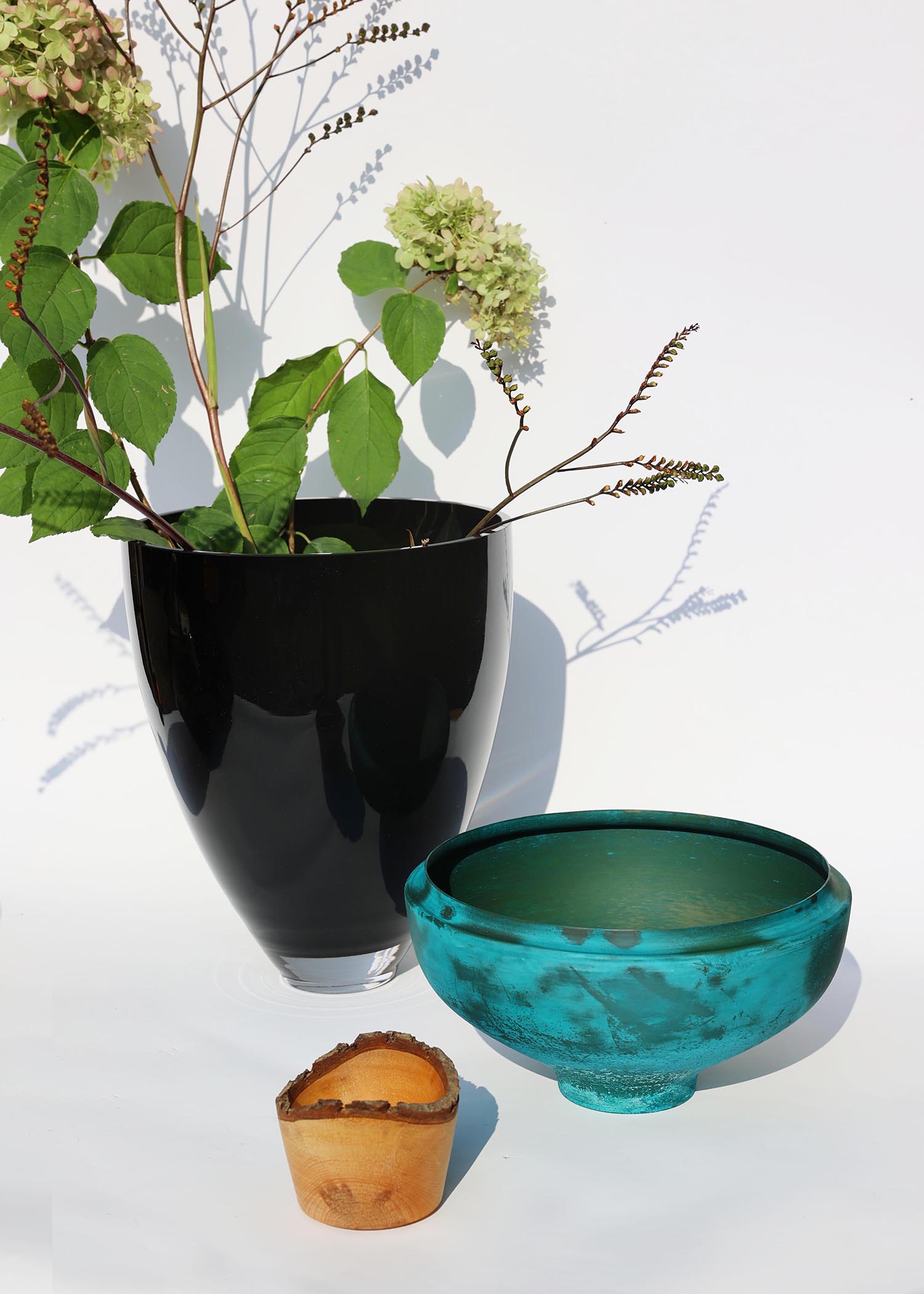 Nani | Stacking Vessel in Semi-Precious Metal, Glass & Wood