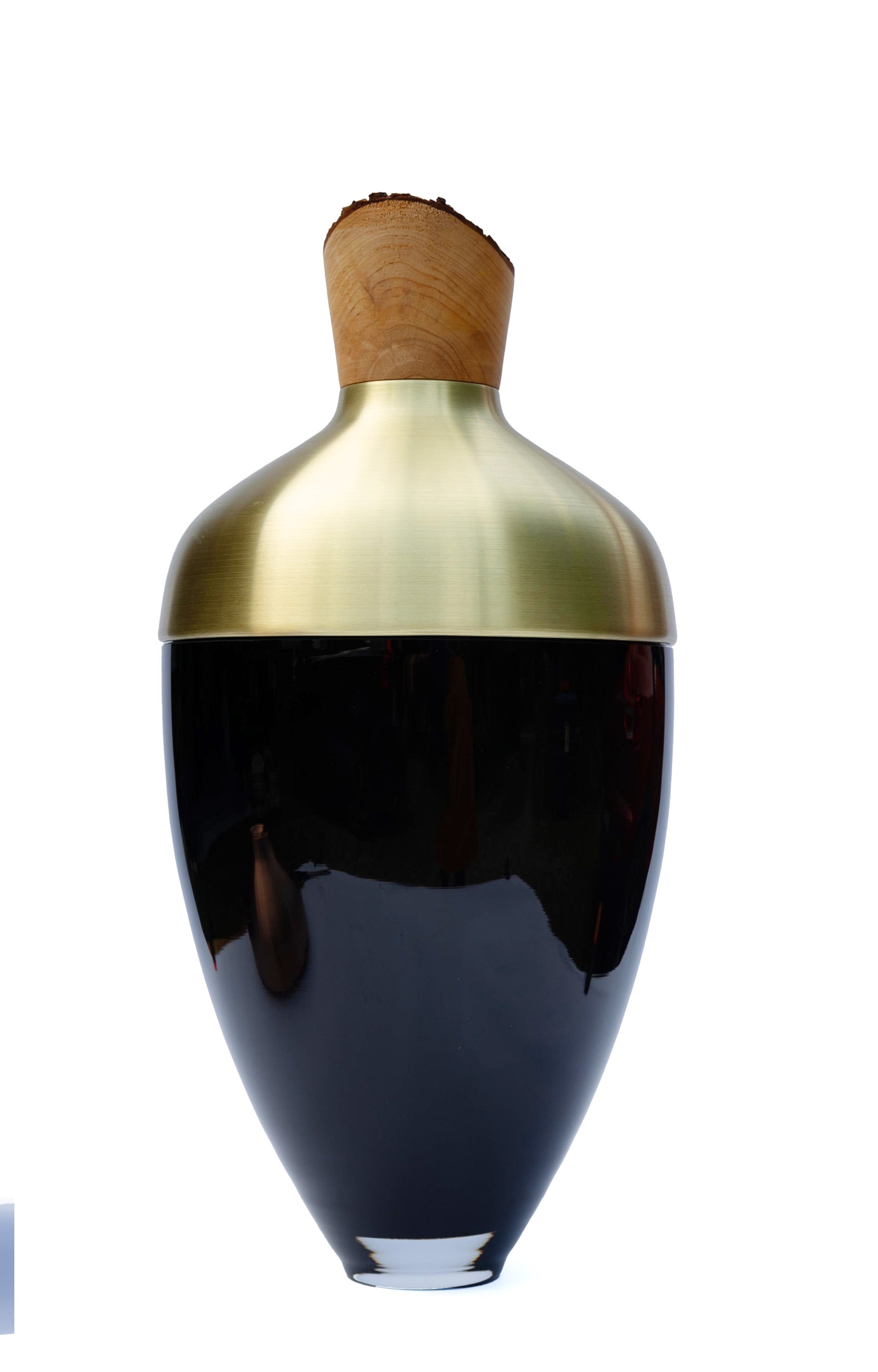 Nani | Stacking Vessel in Semi-Precious Metal, Glass & Wood