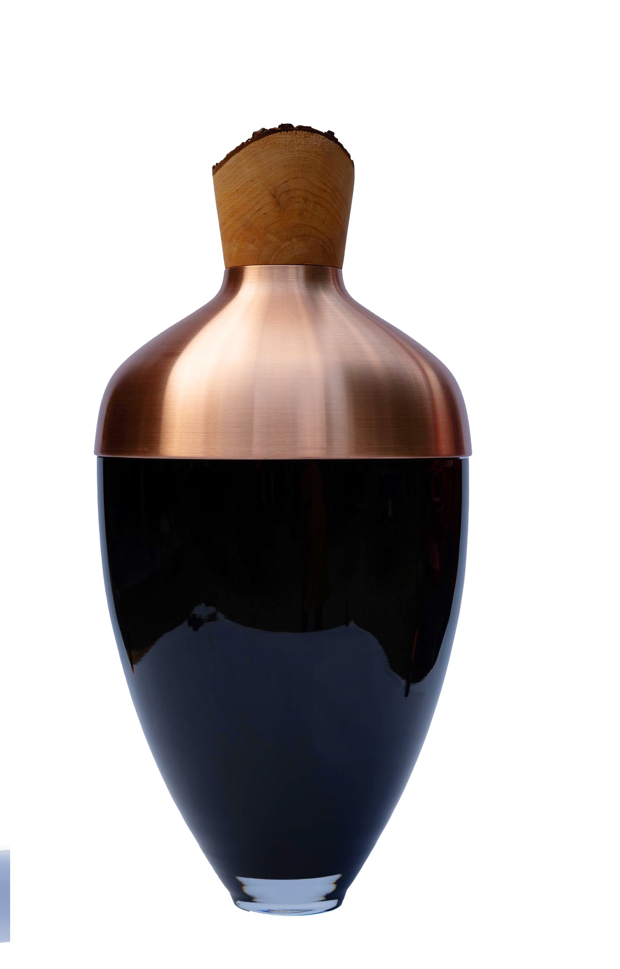 Nani | Stacking Vessel in Semi-Precious Metal, Glass & Wood