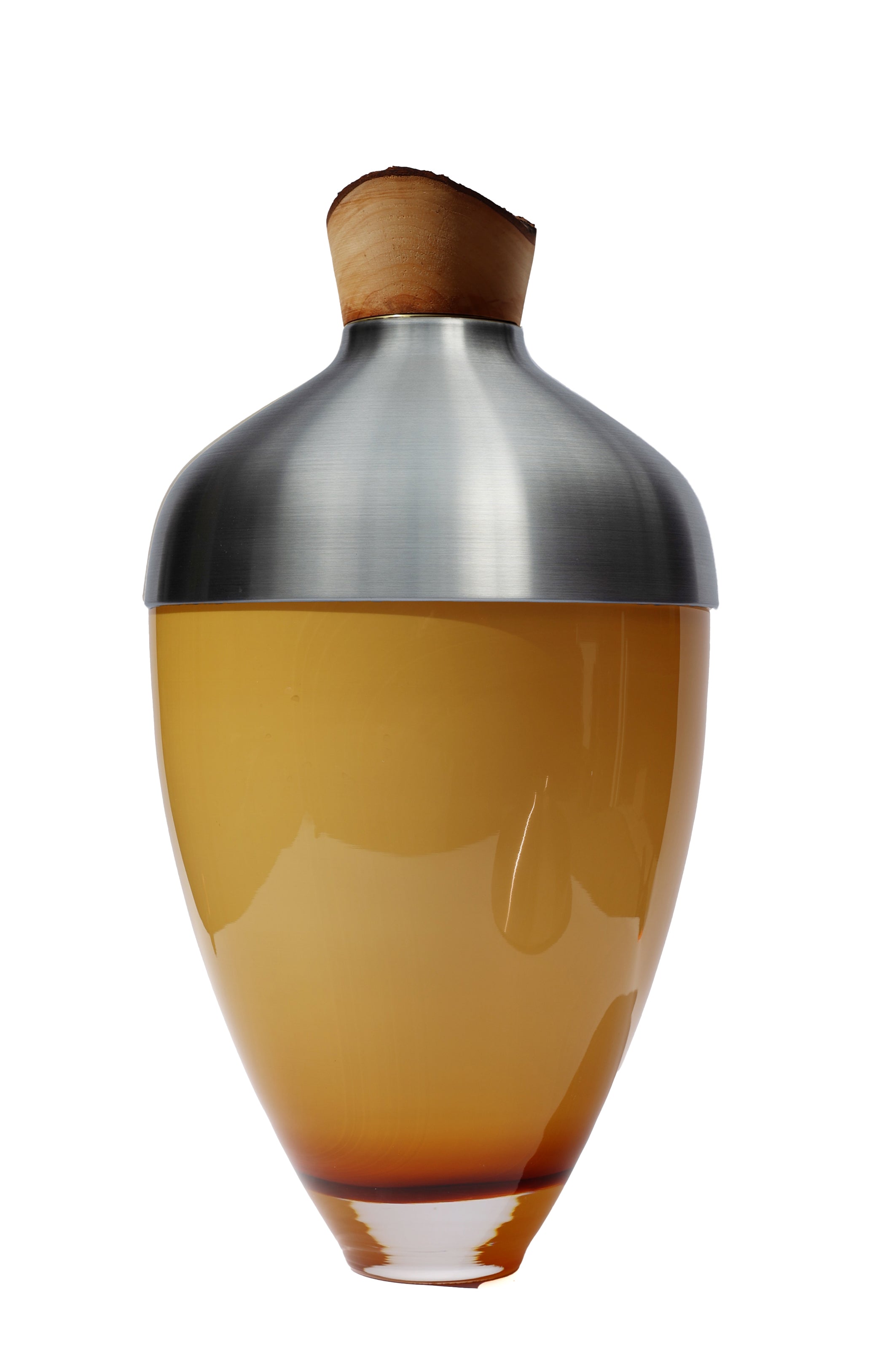 Nani | Stacking Vessel in Semi-Precious Metal, Glass & Wood