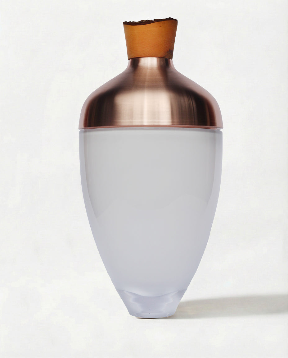 NANI | Stacking Vessel in Semi-Precious Metal, Glass & Wood