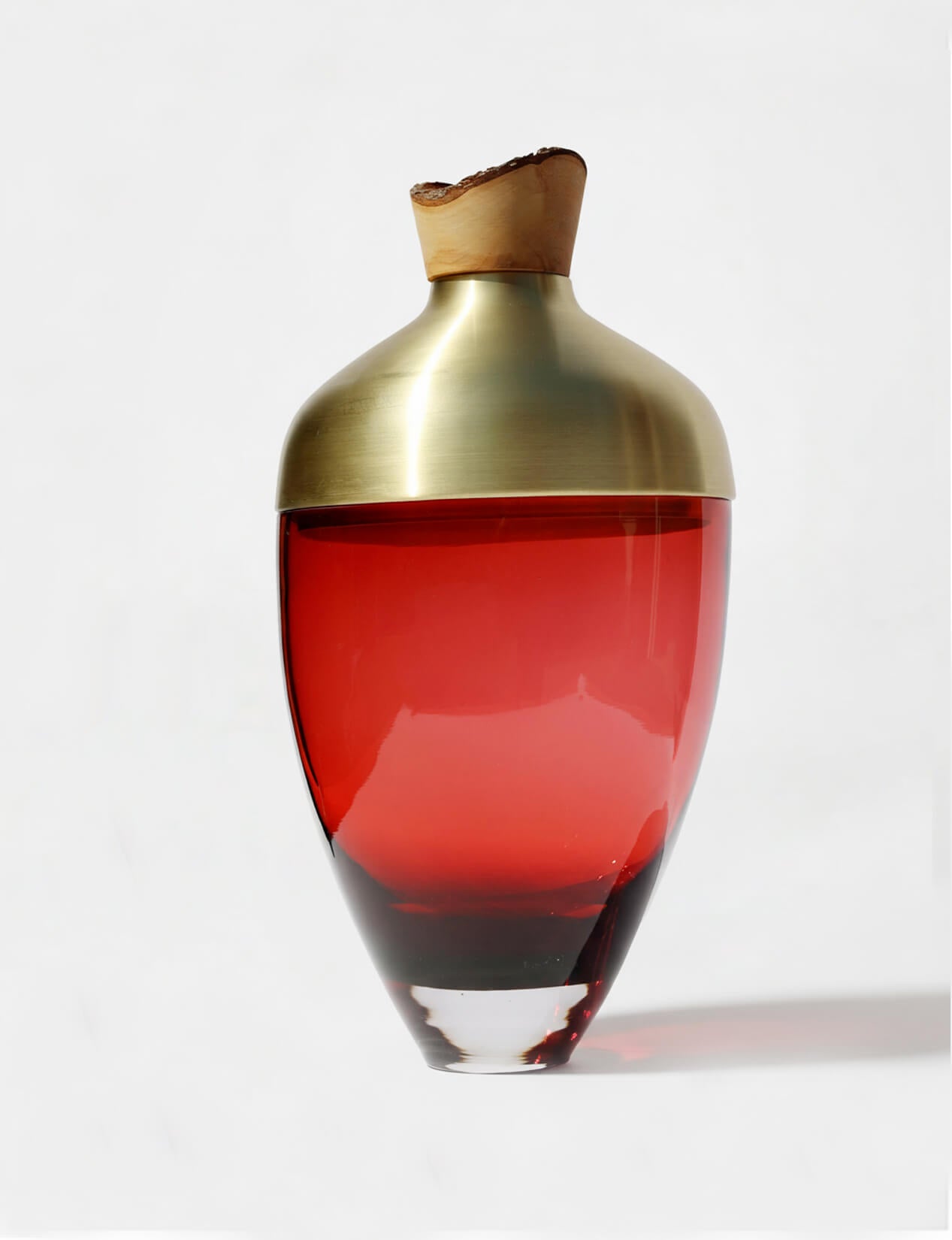 Nani | Stacking Vessel in Semi-Precious Metal, Glass & Wood