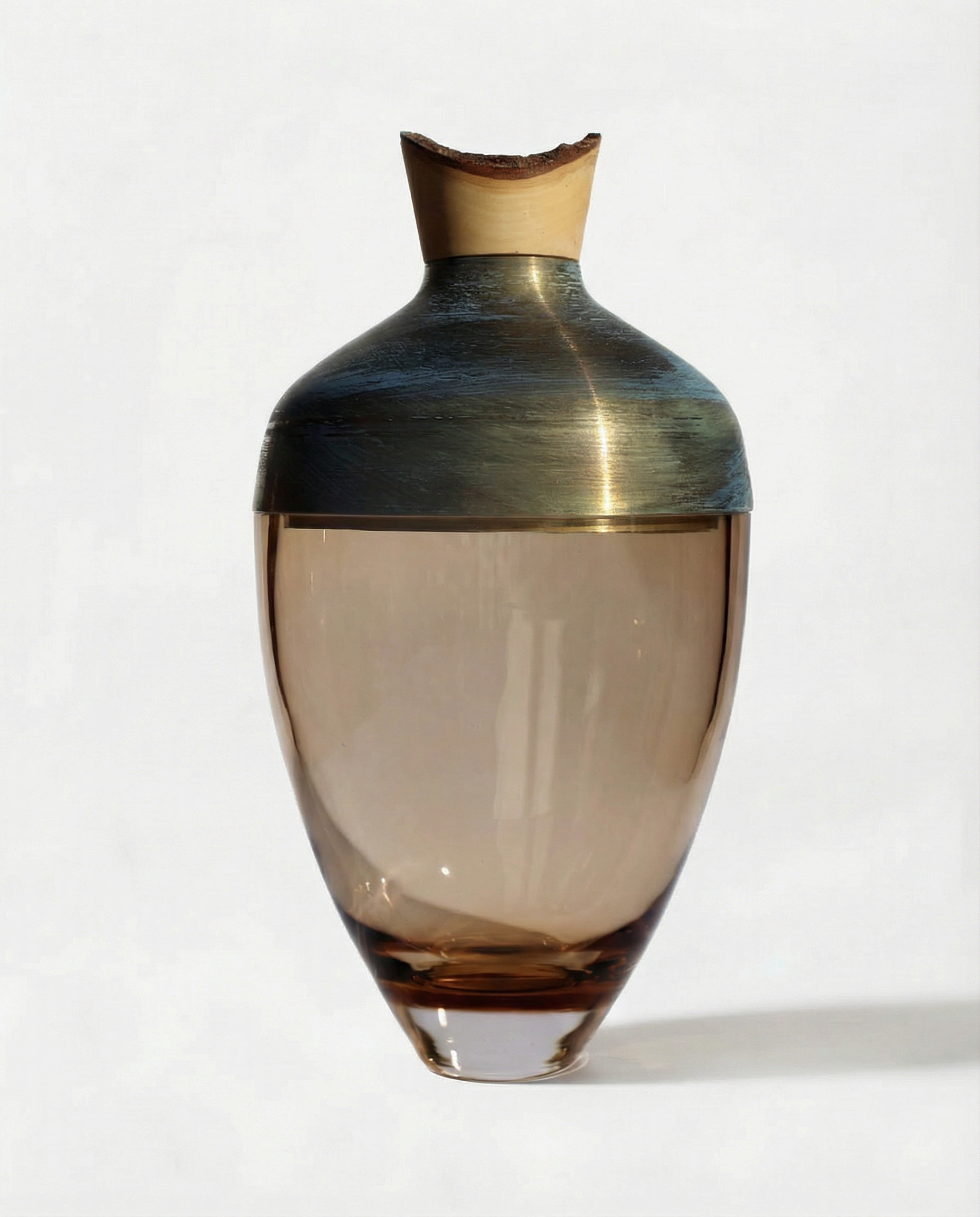 Nani | Stacking Vessel in Semi-Precious Metal, Glass & Wood