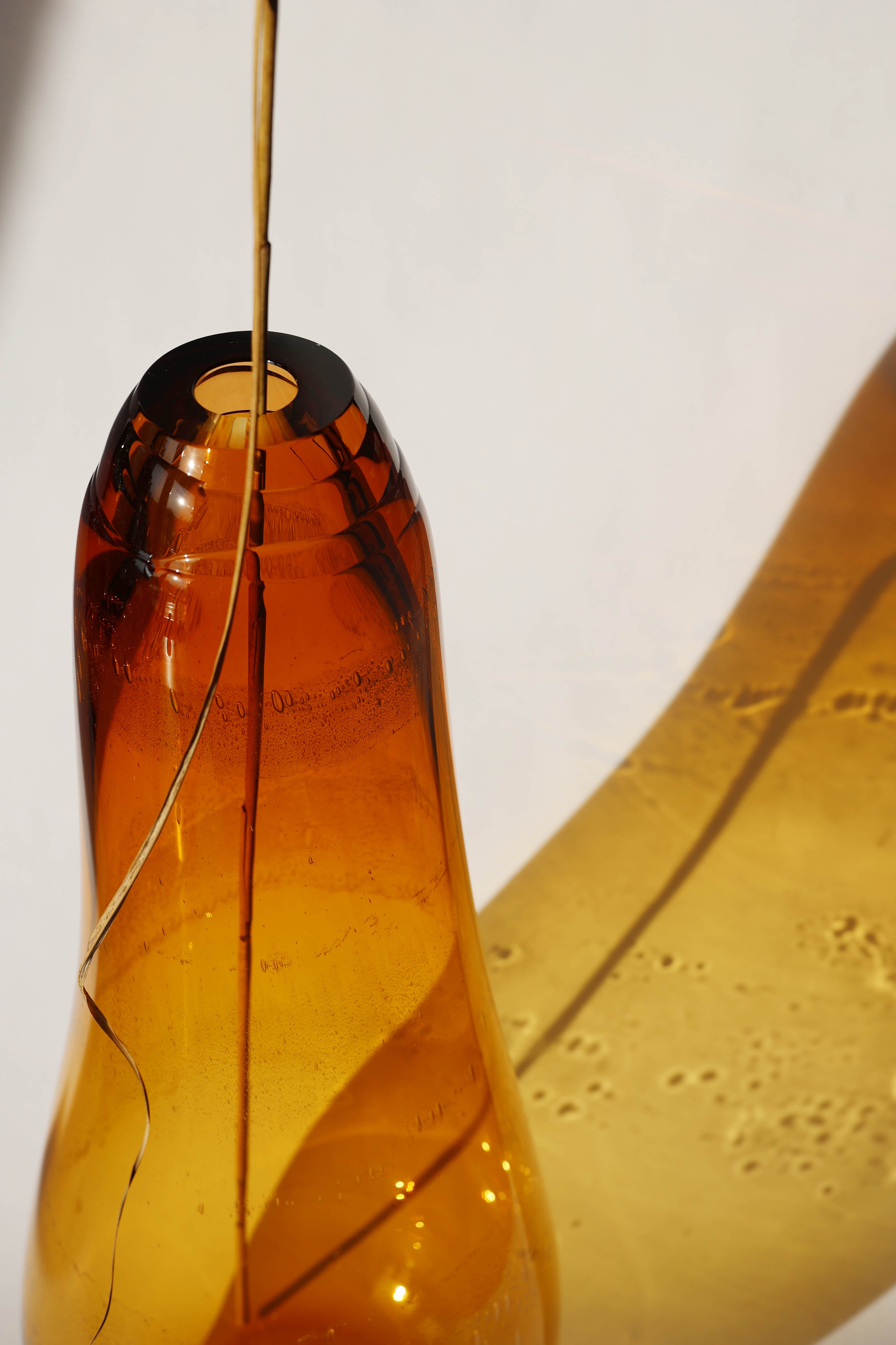 Node Floorstanding Glass Vase | Organic Artisan Blown Glass Vase