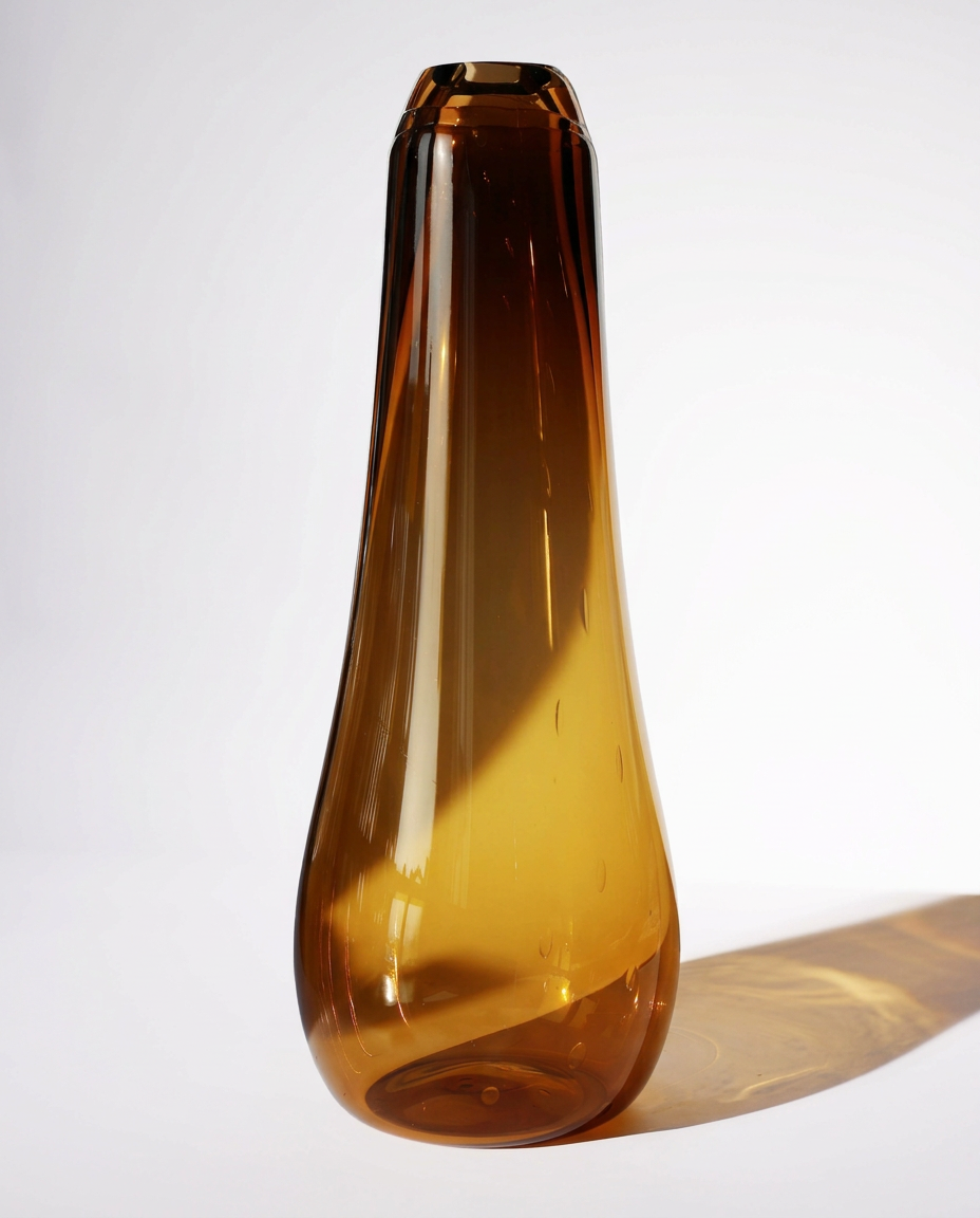 Node Floorstanding Glass Vase | Organic Artisan Blown Glass Vase