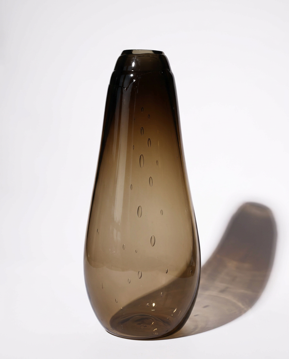 Node Floorstanding Glass Vase | Organic Artisan Blown Glass Vase