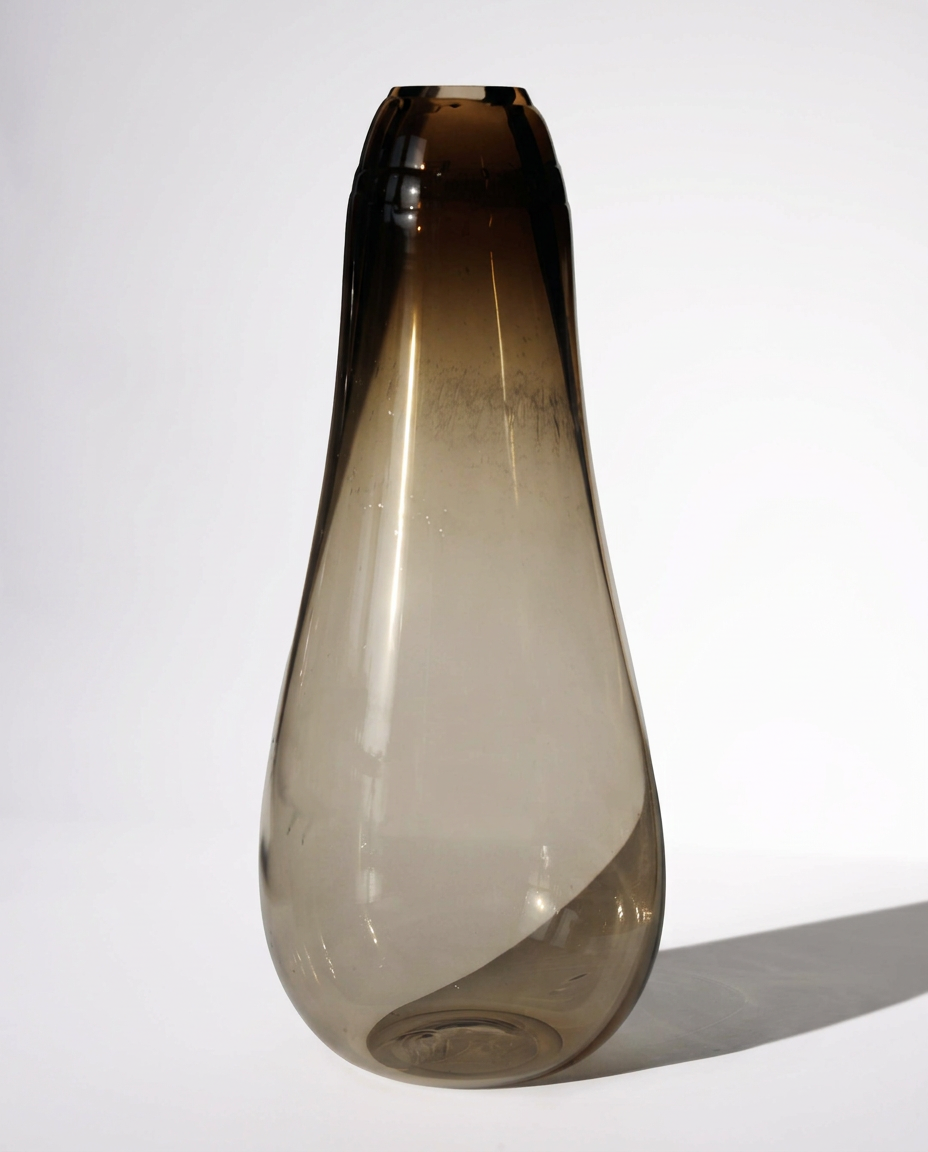 Node Floorstanding Glass Vase | Organic Artisan Blown Glass Vase