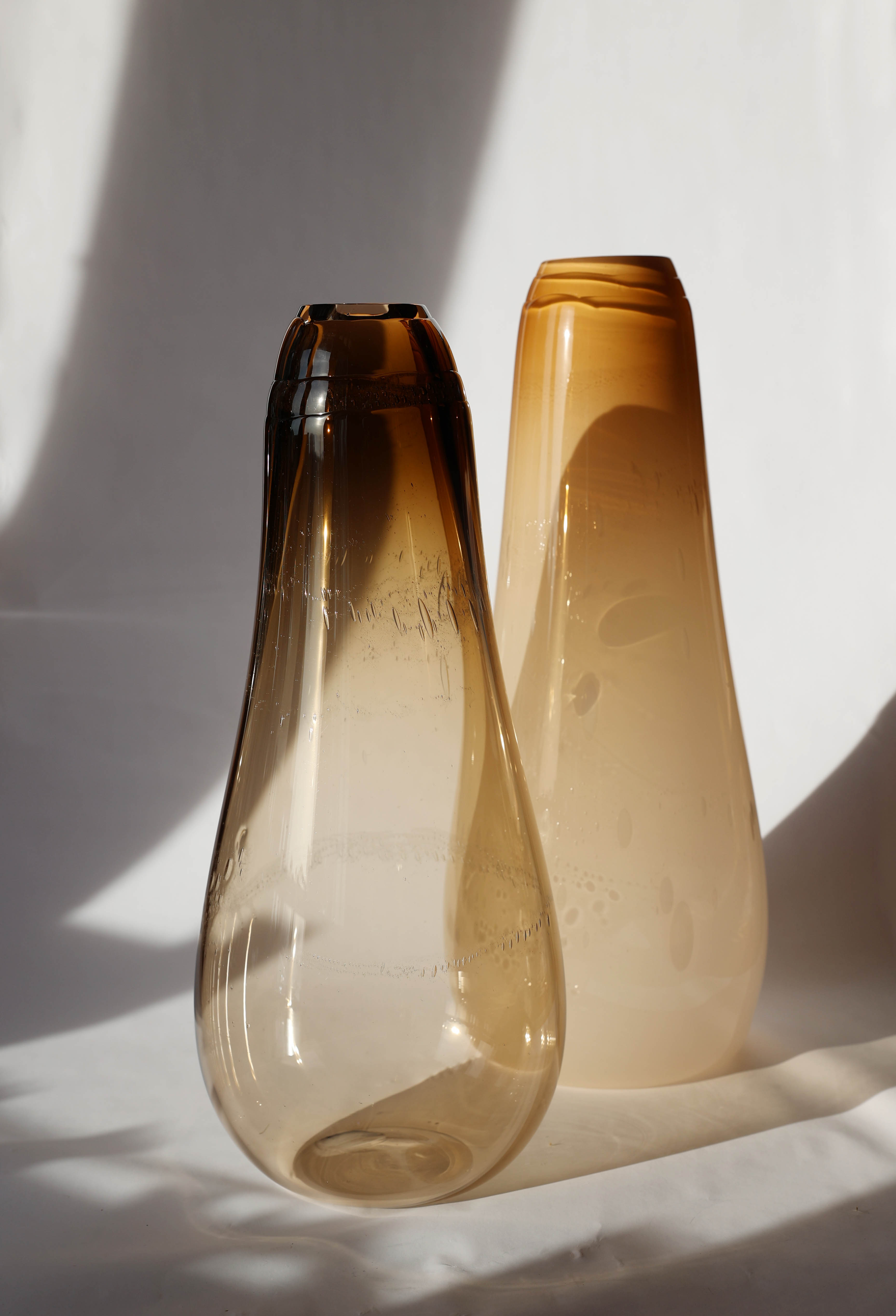Node Floorstanding Glass Vase | Organic Artisan Blown Glass Vase