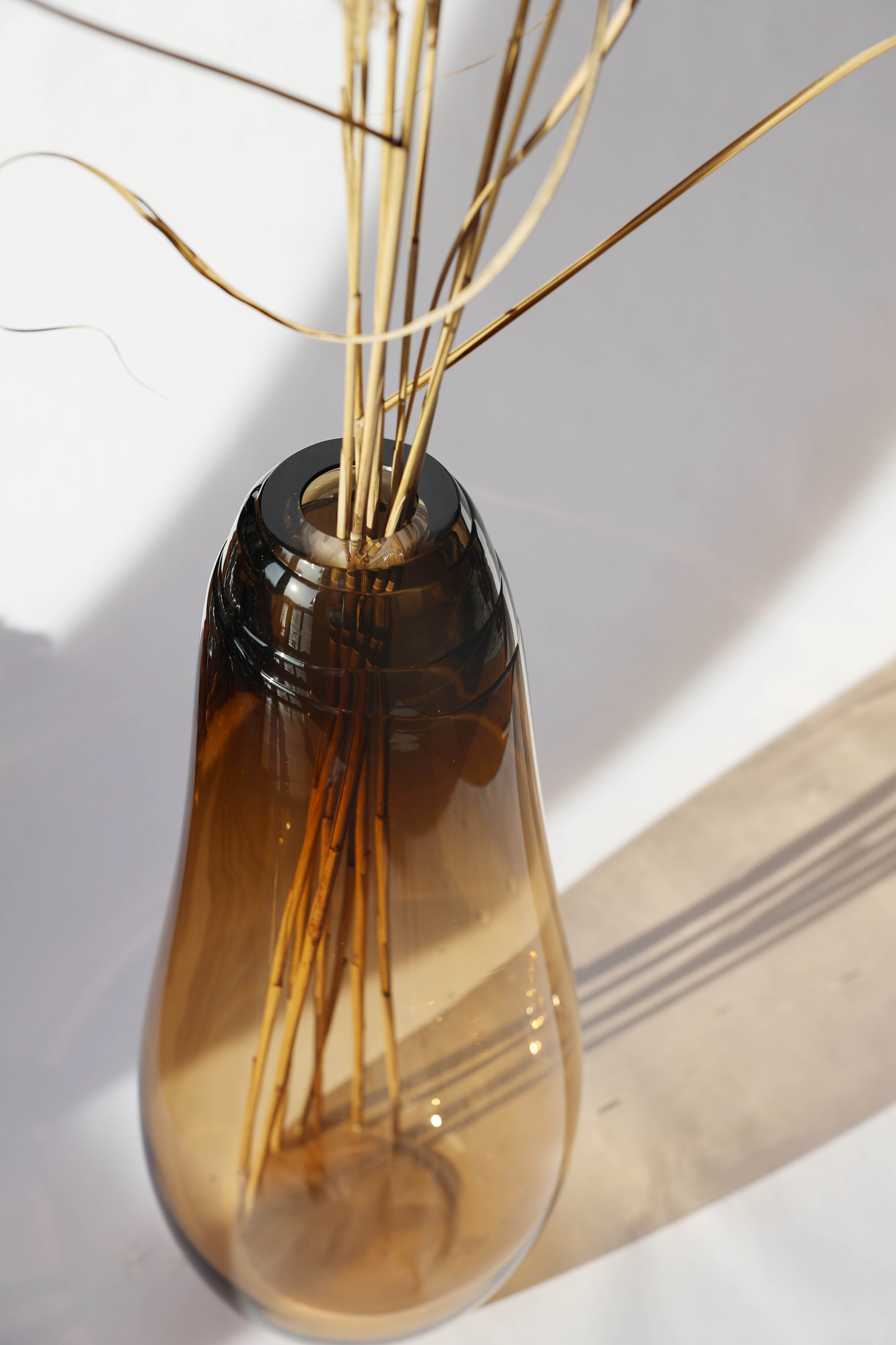 Node Floorstanding Glass Vase | Organic Artisan Blown Glass Vase