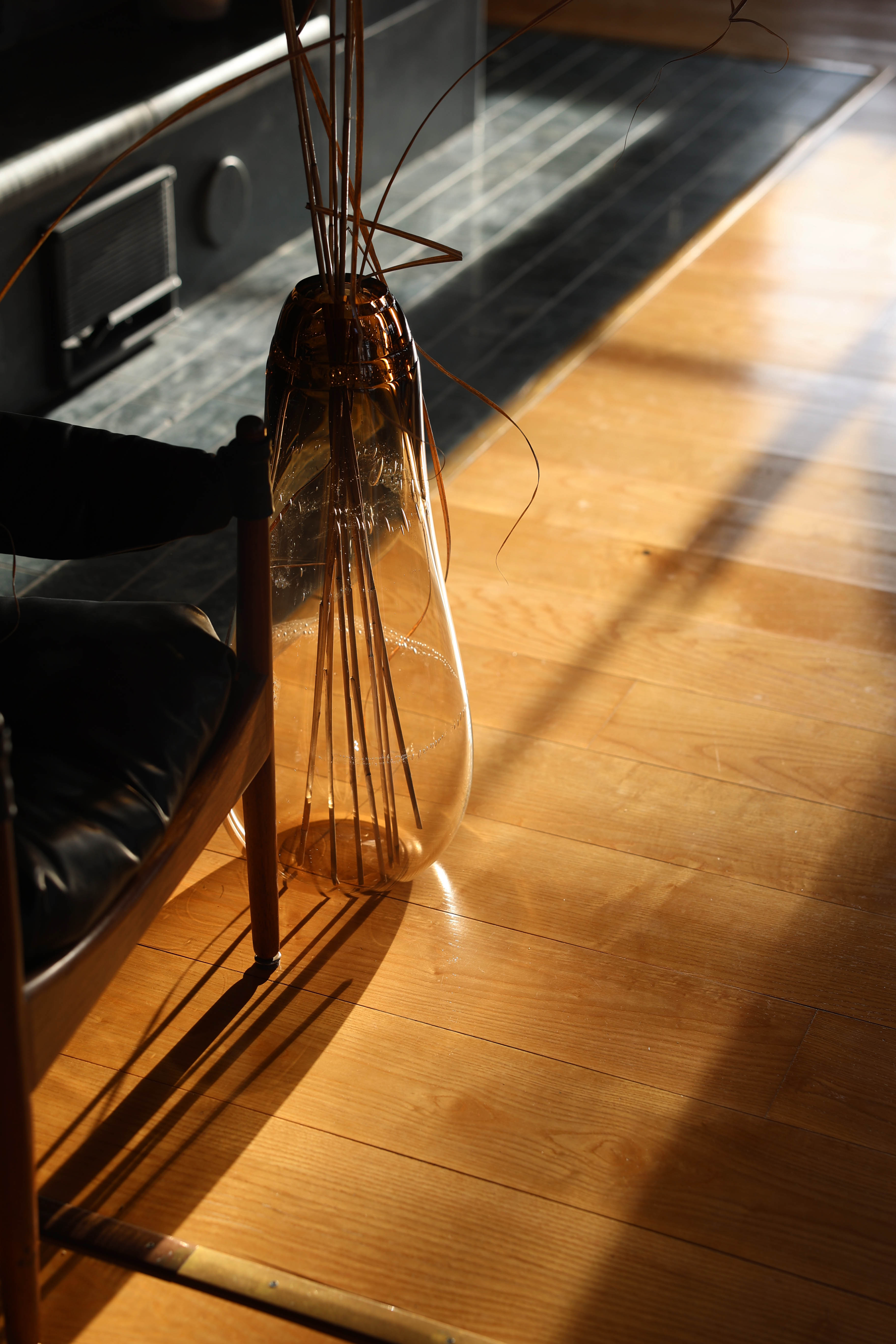 Node Floorstanding Glass Vase | Organic Artisan Blown Glass Vase