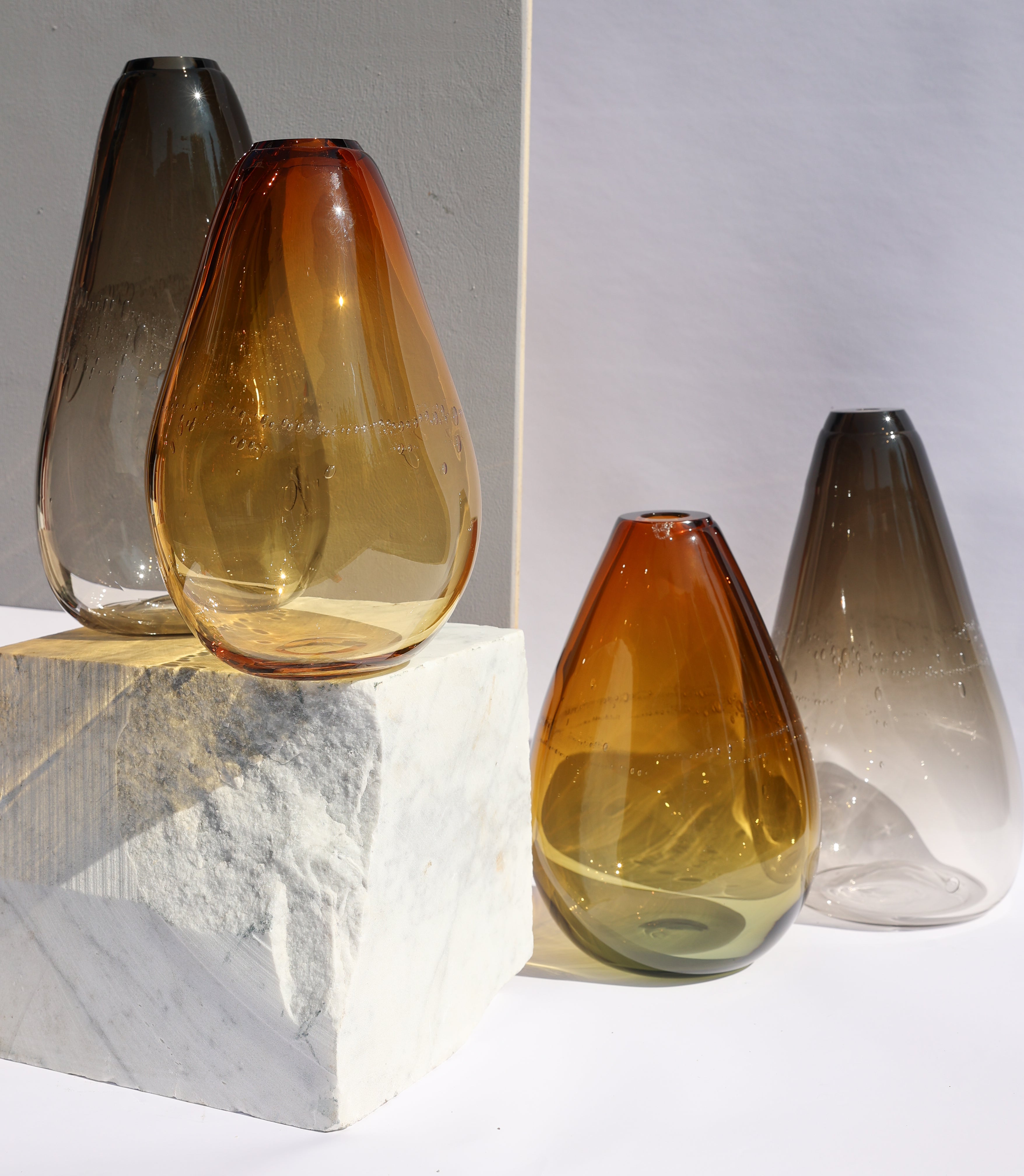 Node Handmade Glass Vase | Organic Artisan Blown Glass Vase