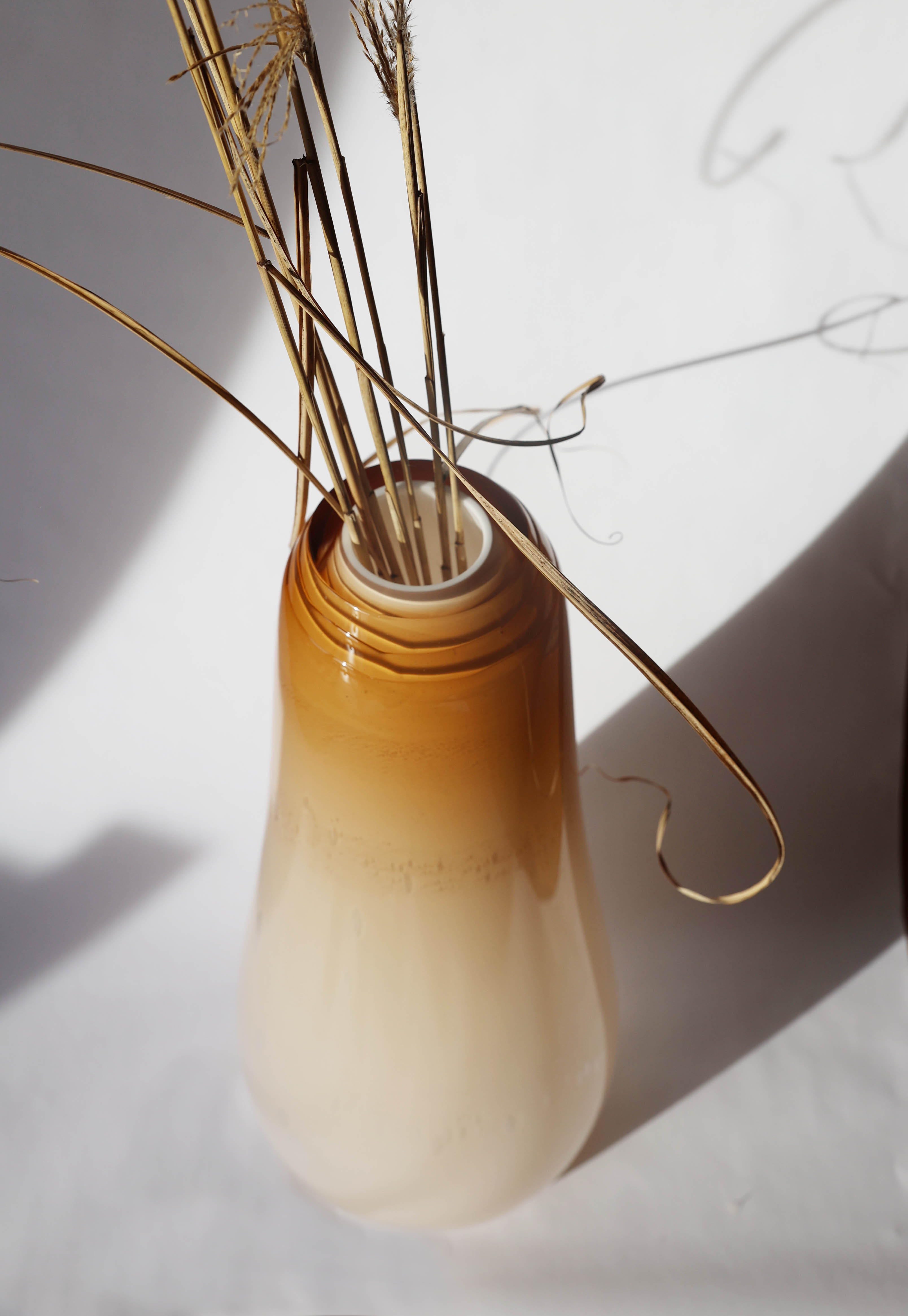 Node Floorstanding Glass Vase | Organic Artisan Blown Glass Vase