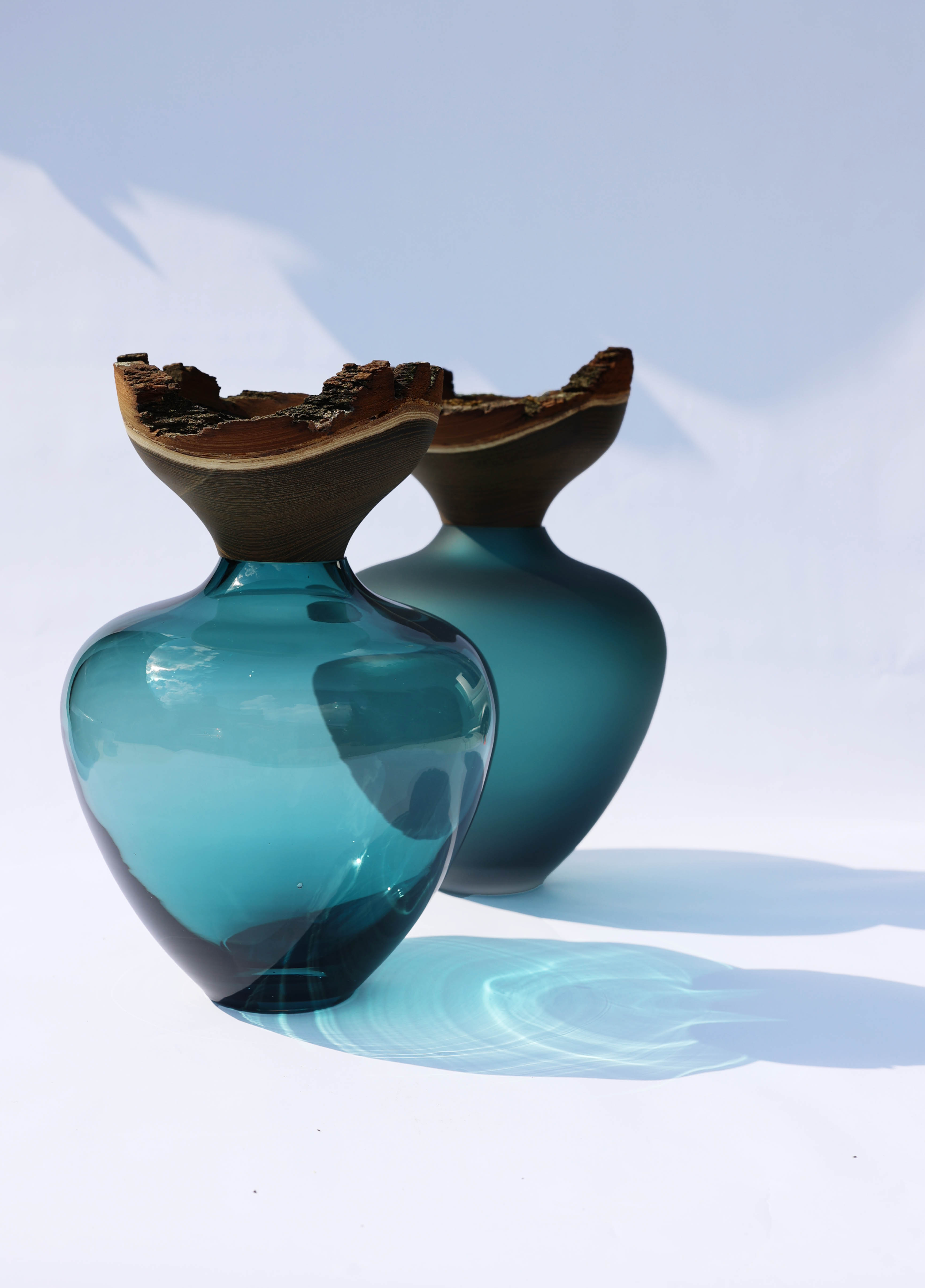 Baby Bloom | Stacking Vessel from Glass & Wood