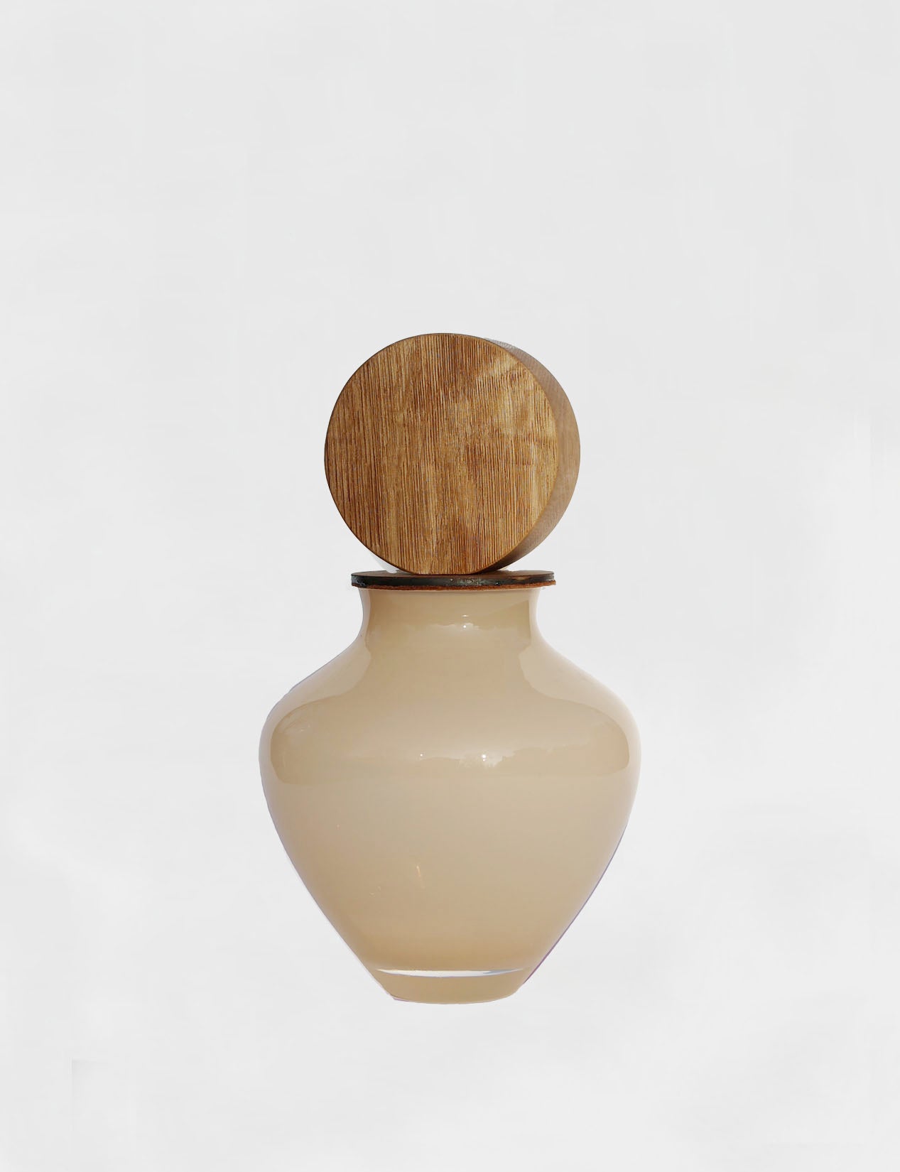 OHANA  | Sculptural Geometric Vessel in Glass & Wood