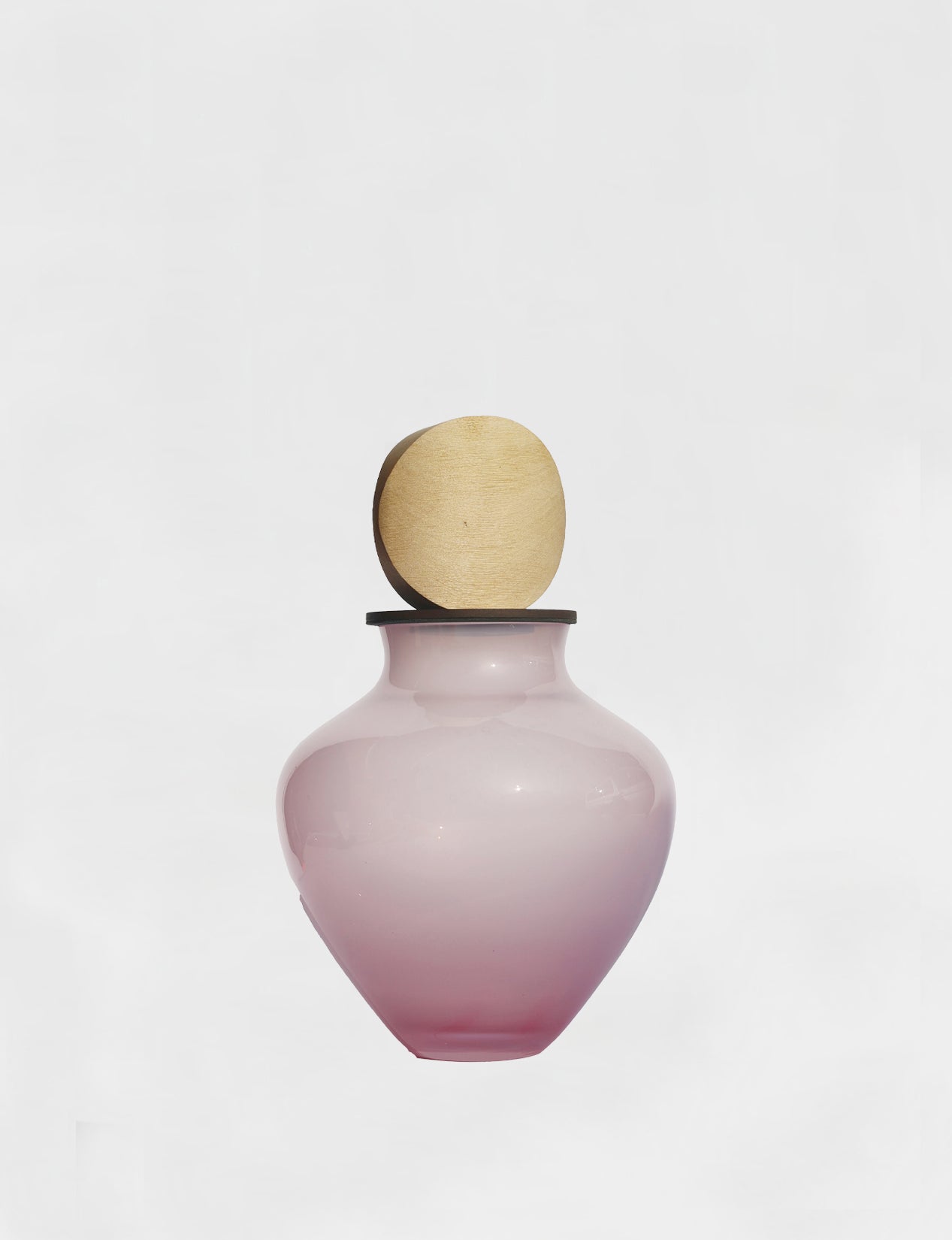OHANA  | Sculptural Geometric Vessel in Glass & Wood