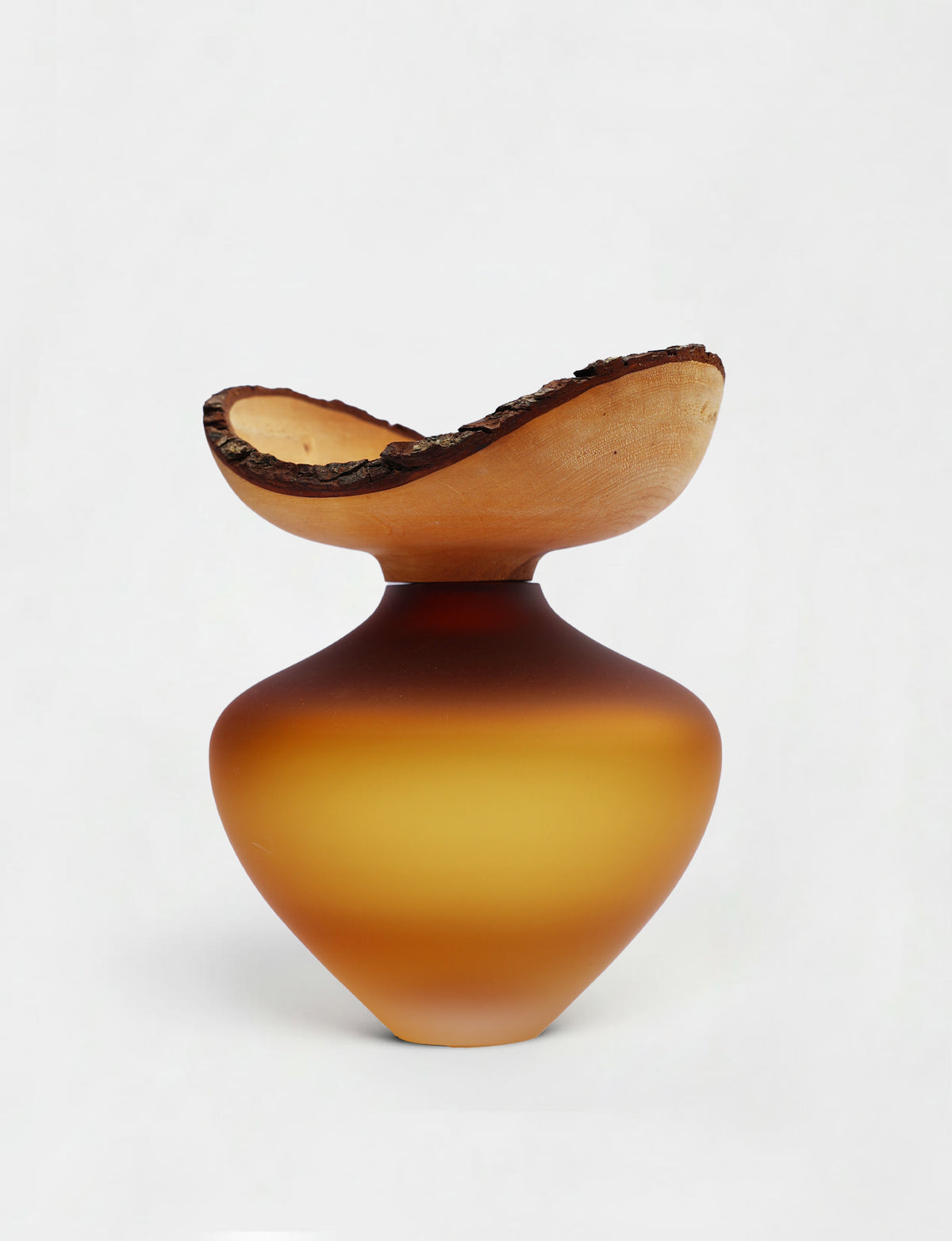 Philomena | Stacking Vessel from Glass & Wood
