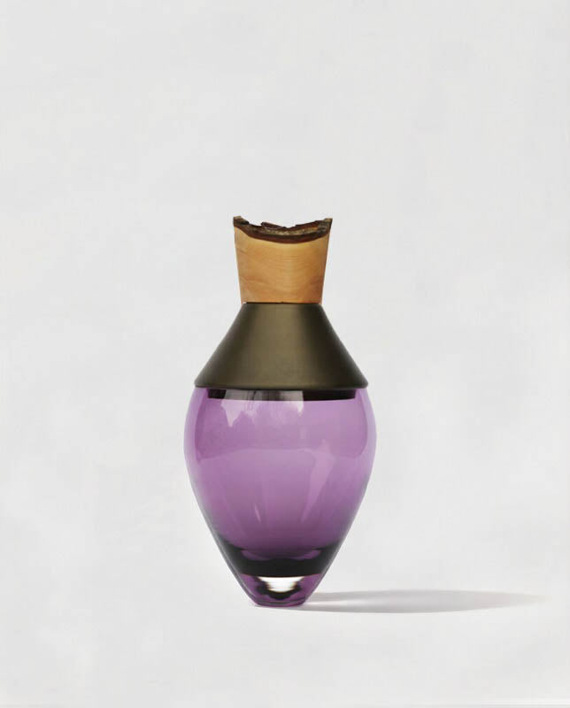 INDIA SMALL I | Stacking Vessel in Brass, Glass & Wood