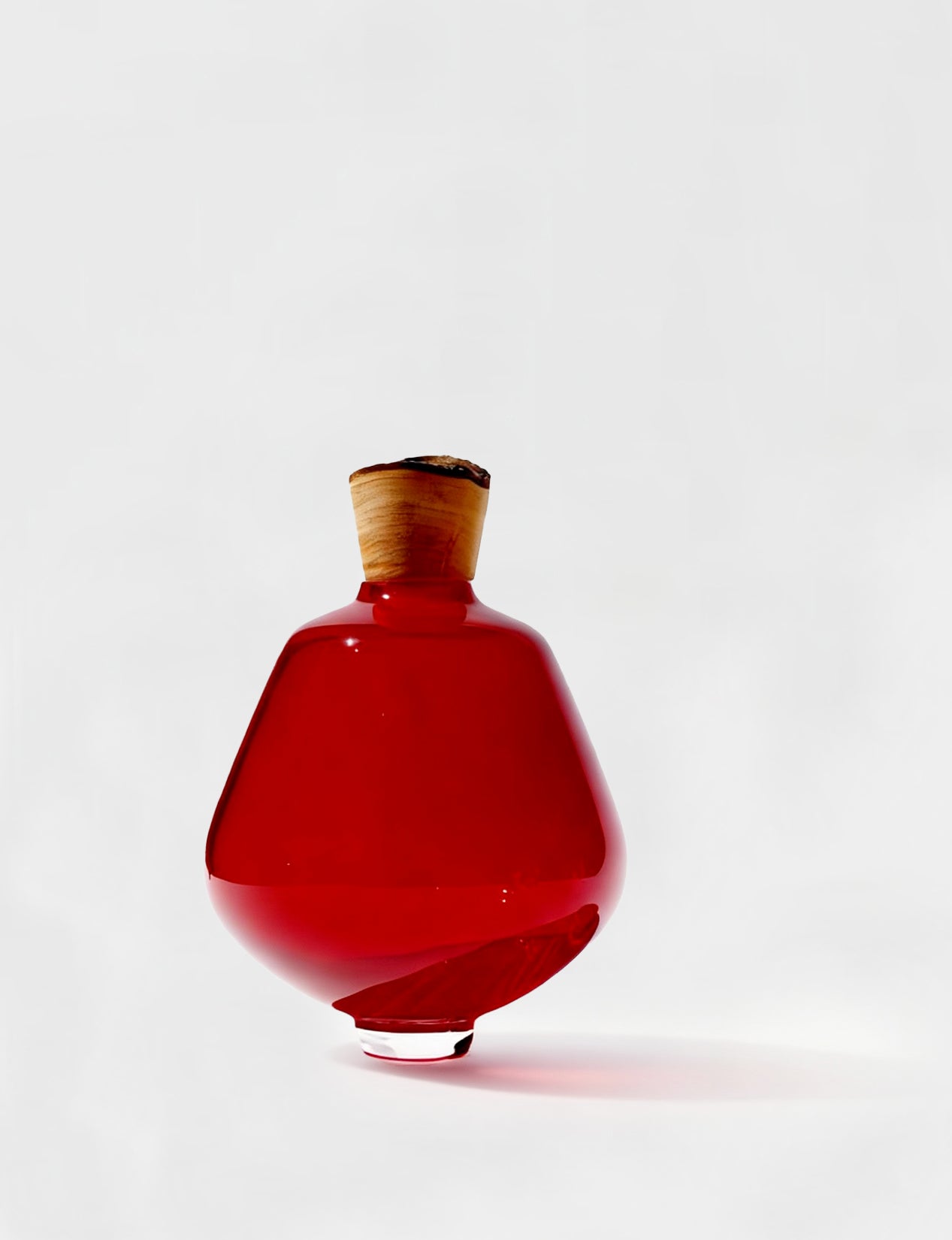 Sam | Stacking Vessel in Natural Wood & Mouth-Blown Glass