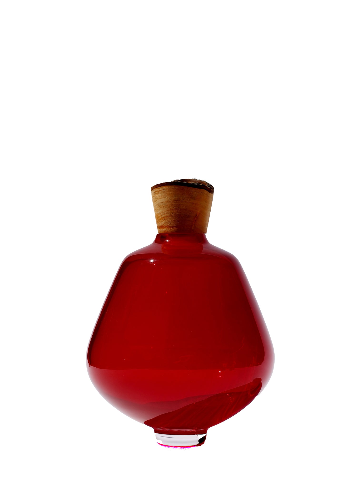 Sam | Stacking Vessel in Natural Wood & Mouth-Blown Glass