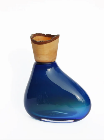 Ilona | Freehand shaped Stacking Vessel with glass & wood