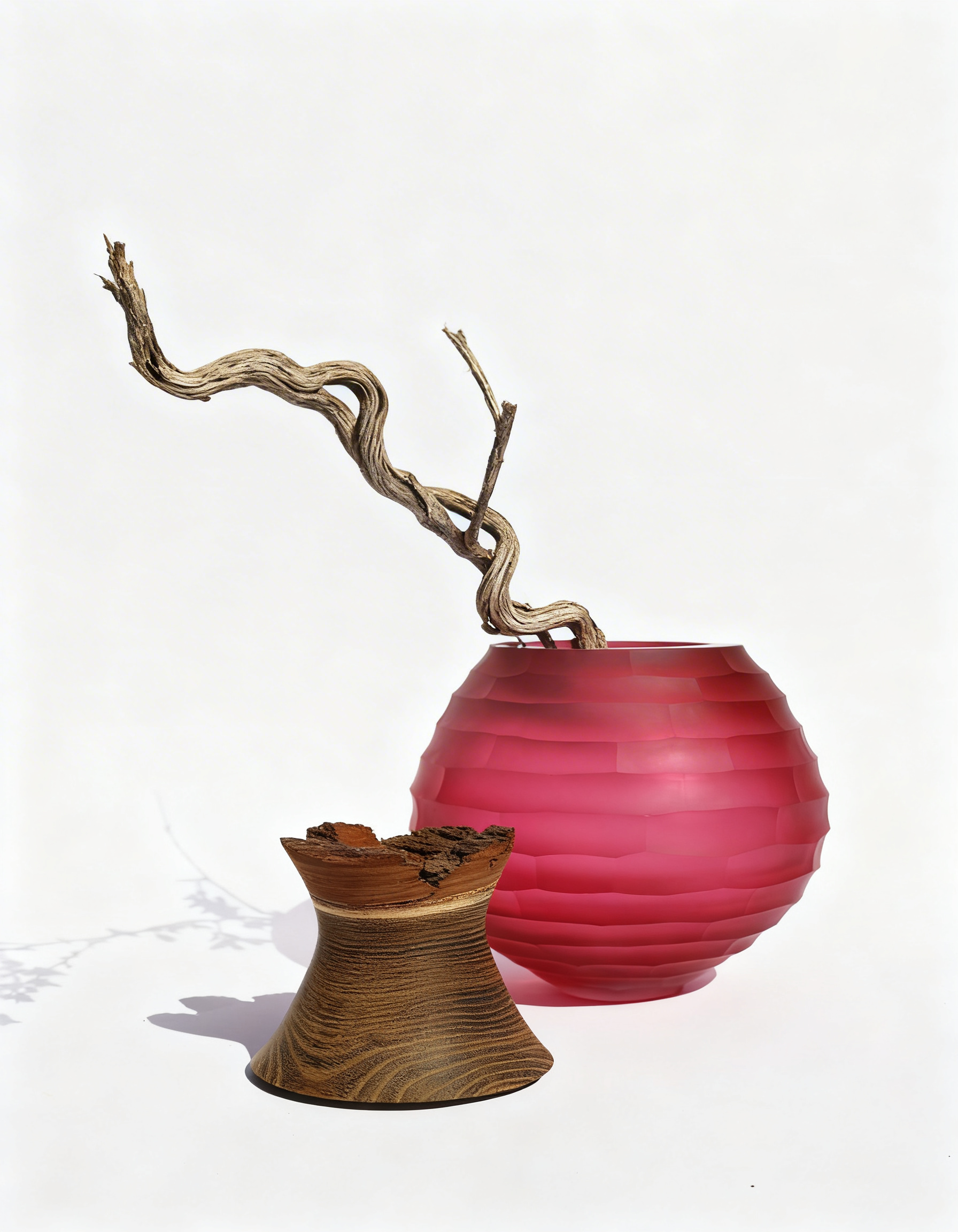 SCULPT | Stacking Vessel in diamond cut glass