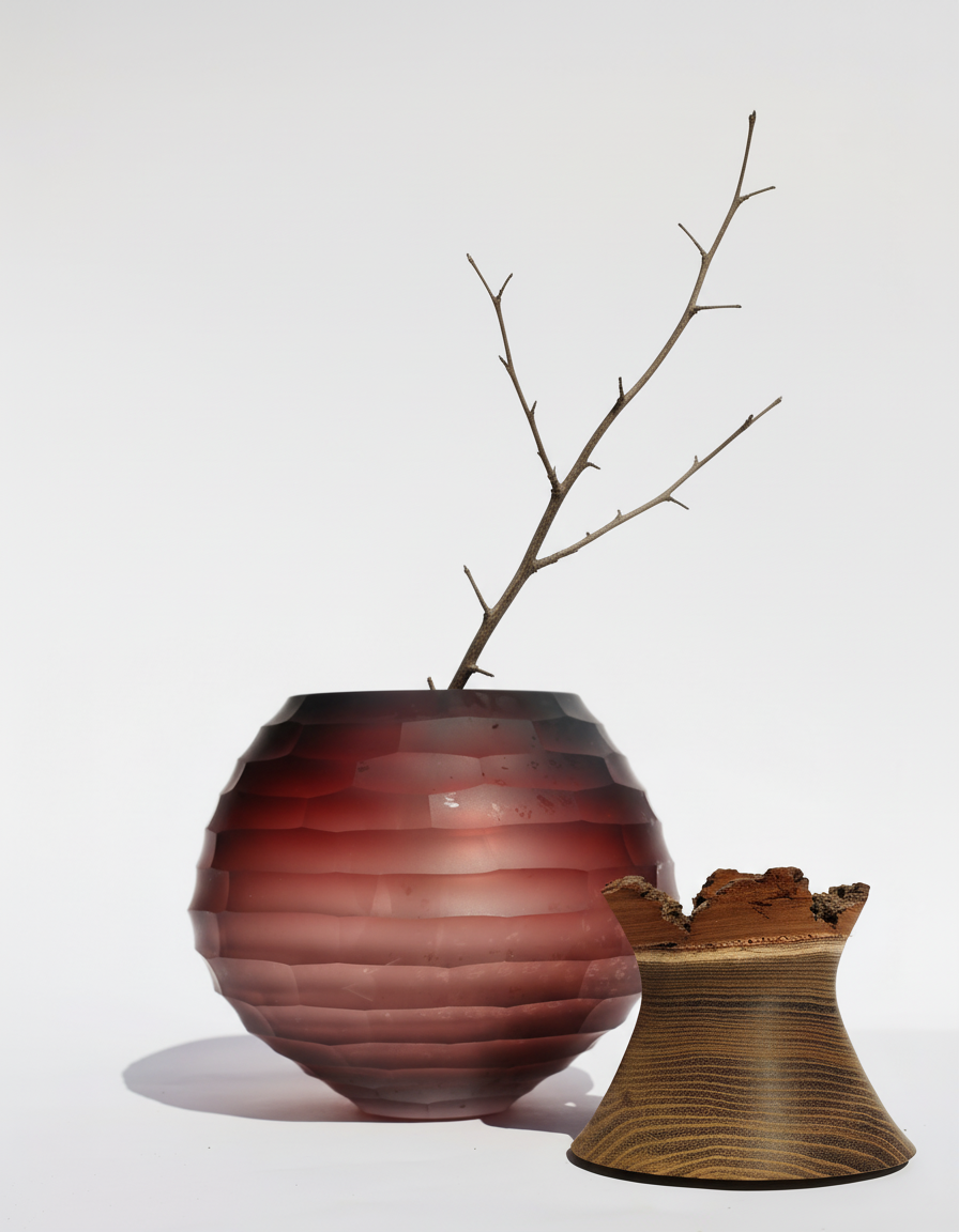 Sculpt | Stacking Vessel in diamond cut glass