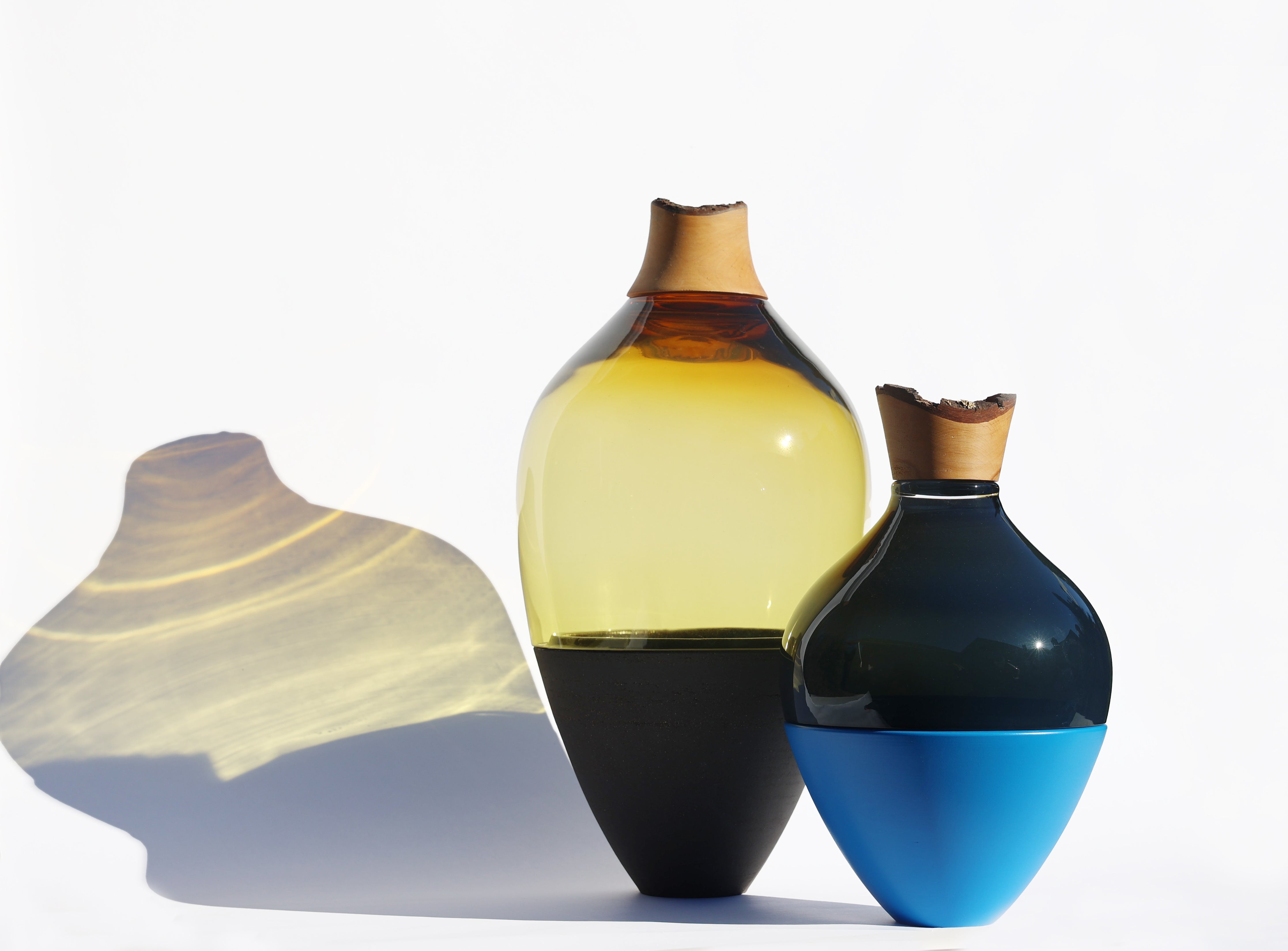 Serano | Stacking Vessel in Ceramic, Glass, and Wood