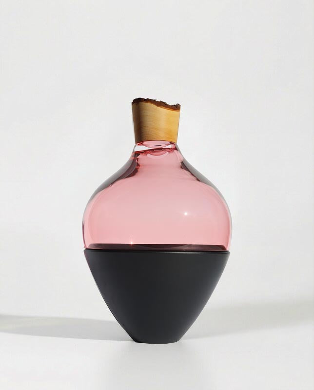 SERANO | Stacking Vessel in Ceramic, Glass, and Wood