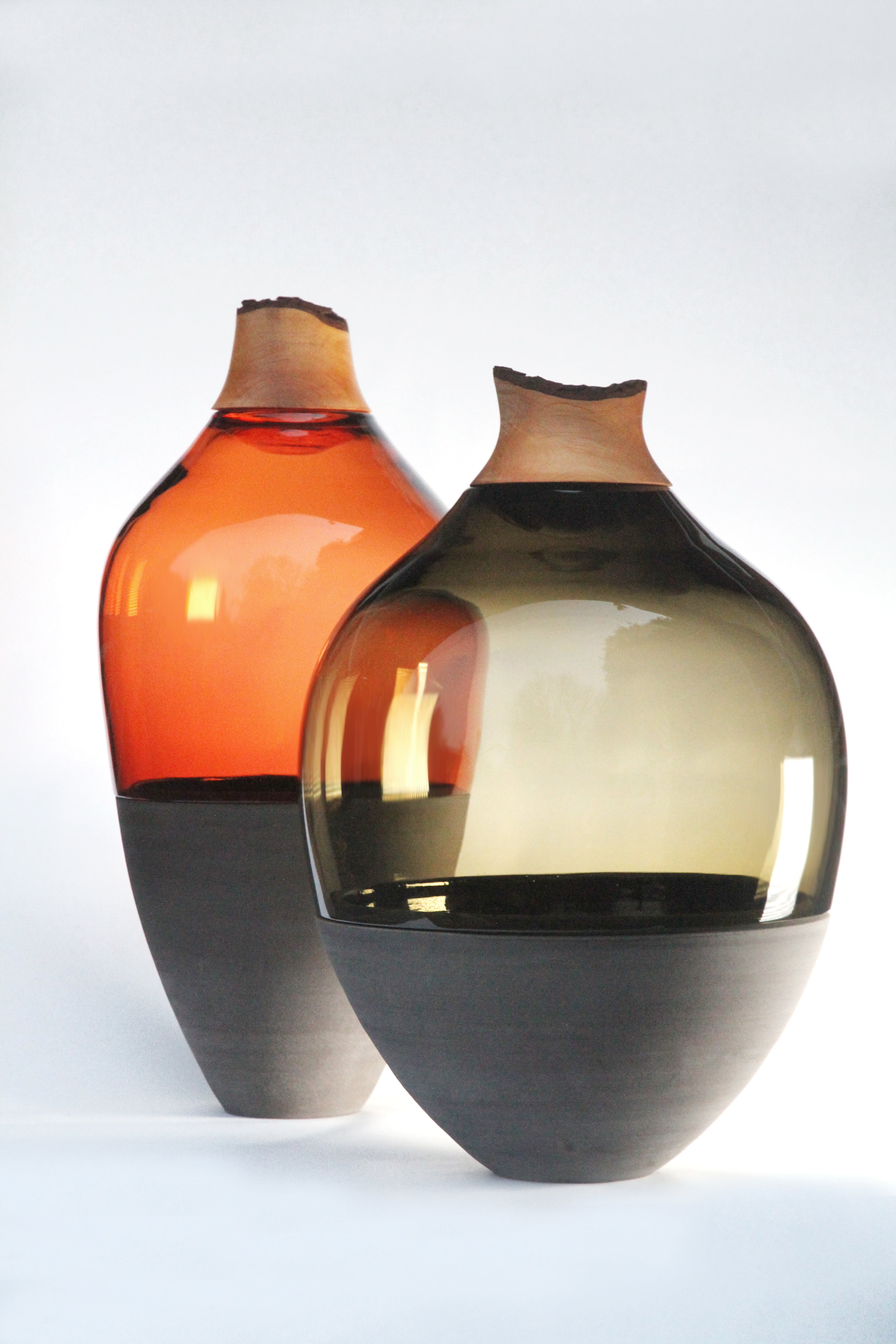 Transformed | Larger Stacking Vessels in Glass, Ceramic & Wood