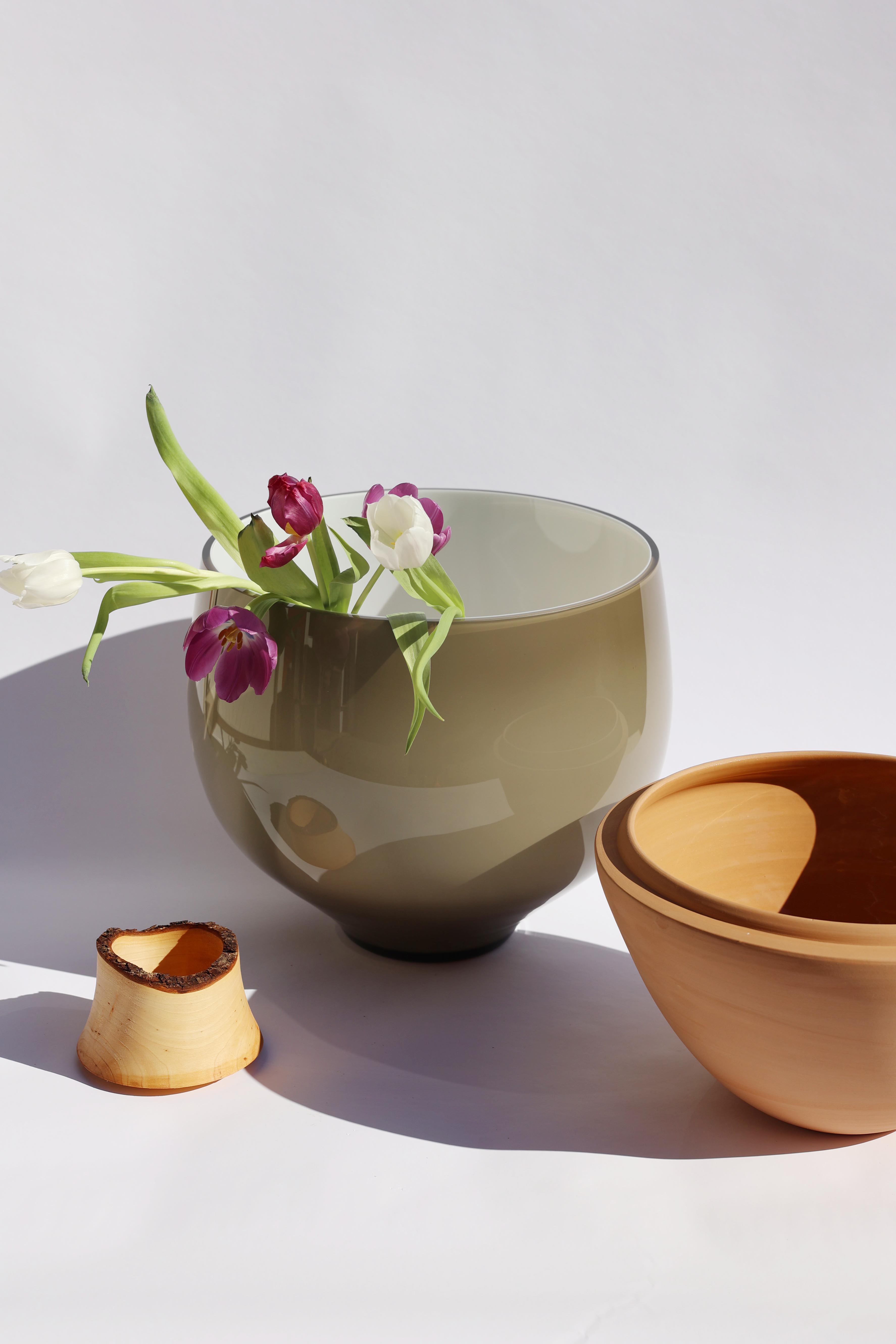 Transformed | Larger Stacking Vessels in Glass, Ceramic & Wood