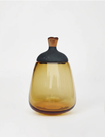 Terra | Stacking Vessel in Glass, Stone & Wood
