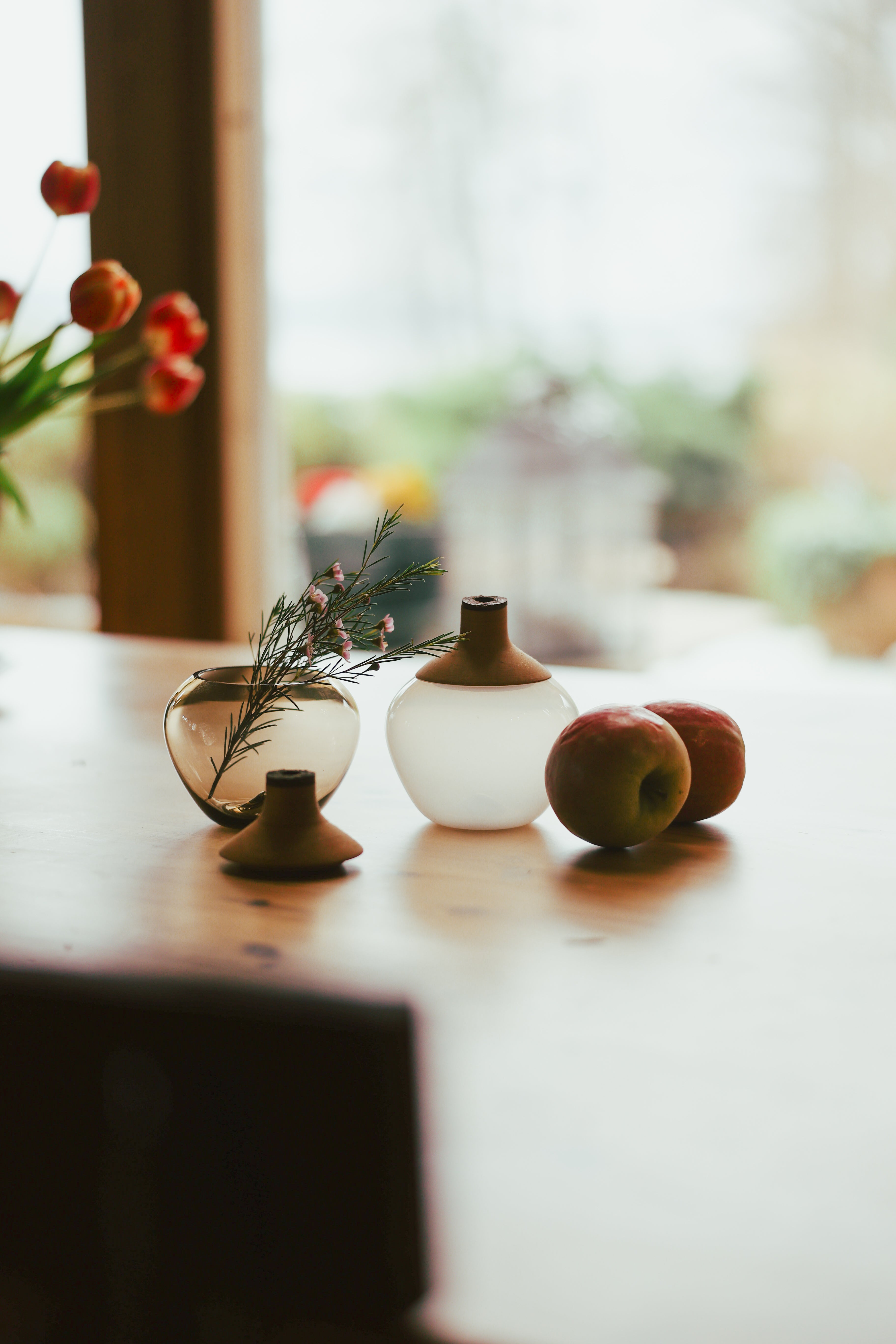 Apple | Stacking Vessel in Glass & Wood