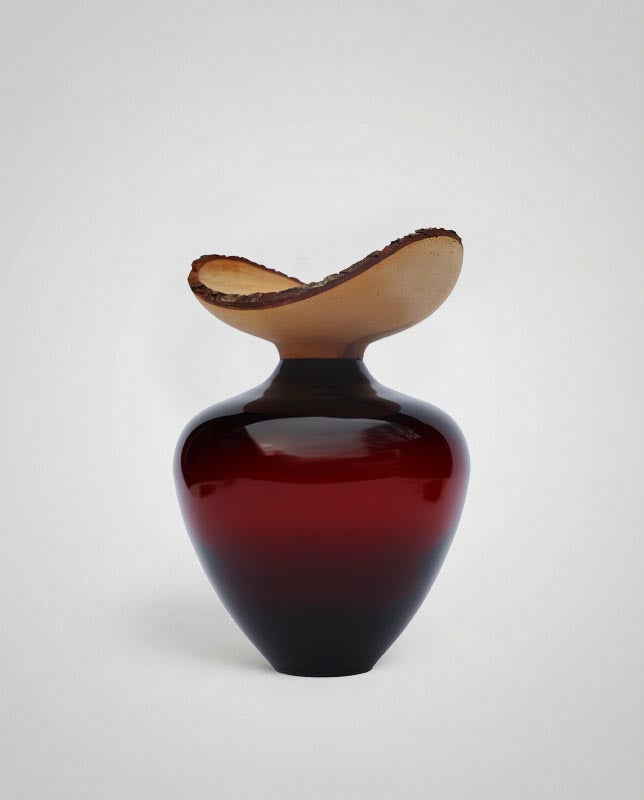 BABY BLOOM | Stacking Vessel from Glass & Wood