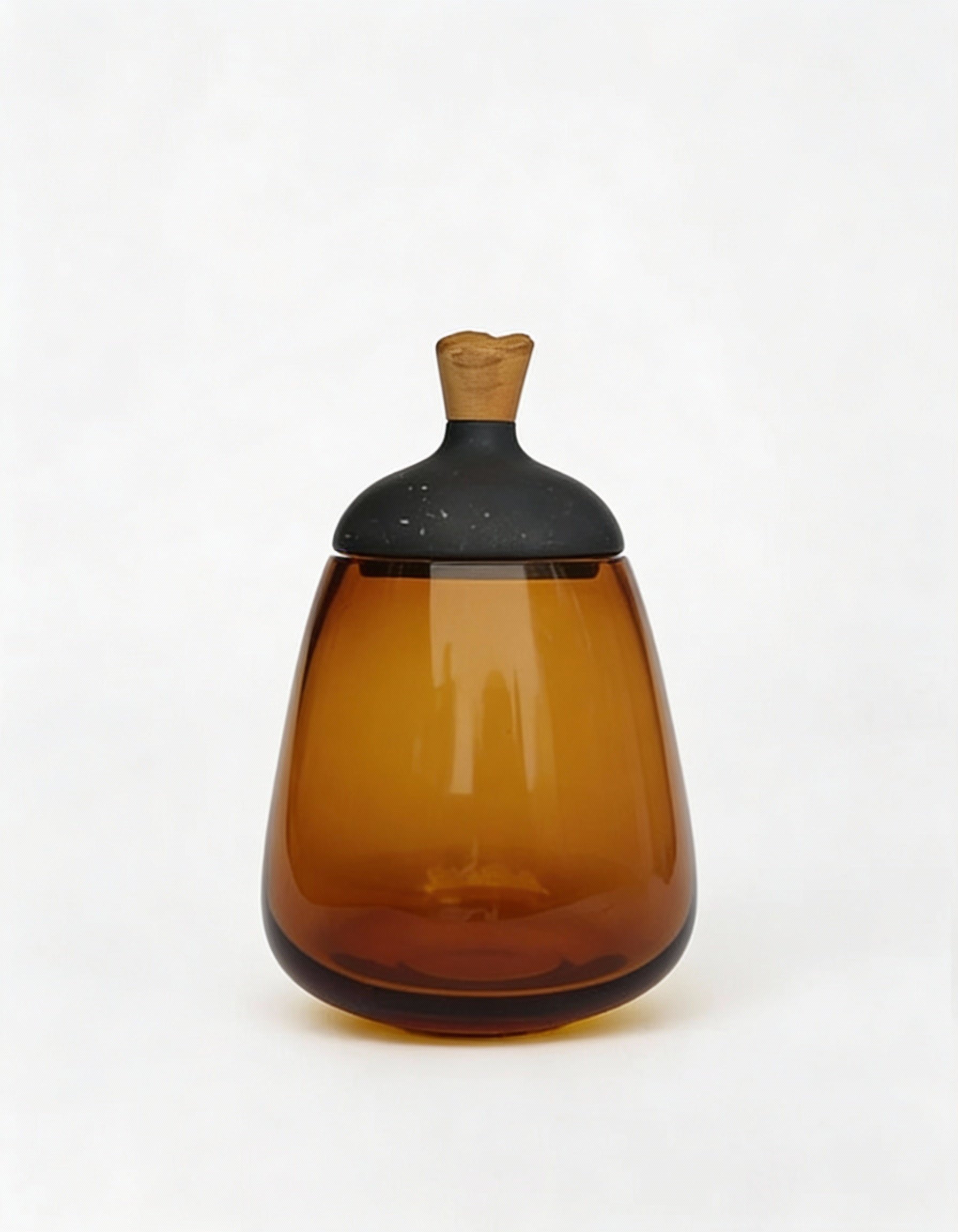 TERRA | Stacking Vessel in Glass, Stone & Wood