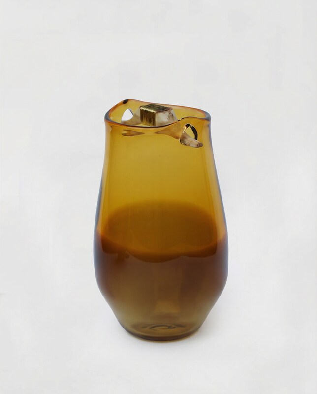Heiki | Handblown Glass Vase with Wooden Handle