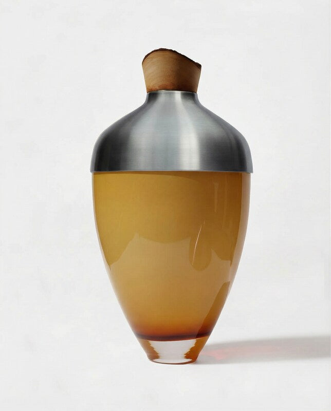 Nani | Stacking Vessel in Semi-Precious Metal, Glass & Wood