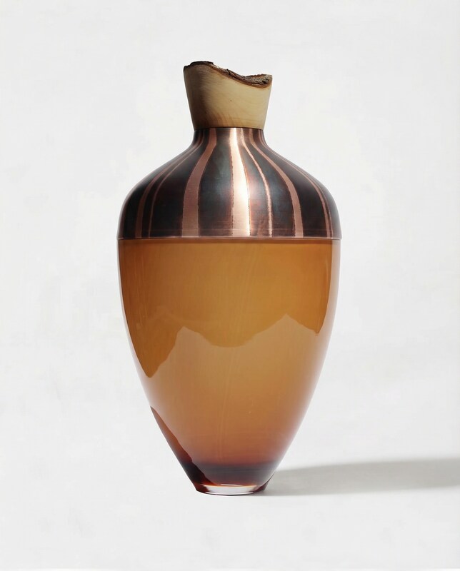 Pattern Patina | Stacking Vessel in Semi-Precious Metal, Glass & Wood