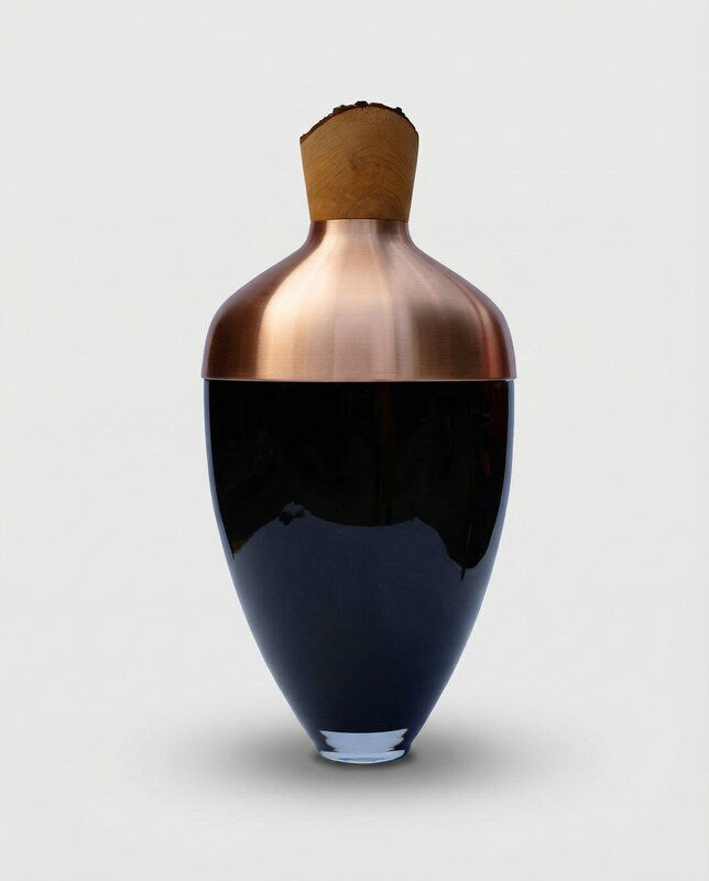 Nani | Stacking Vessel in Semi-Precious Metal, Glass & Wood