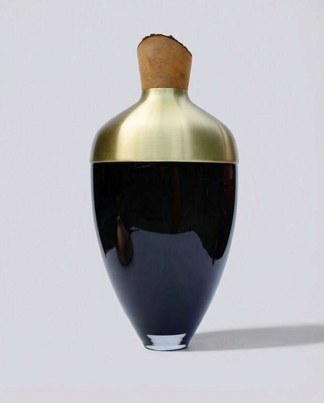 Nani | Stacking Vessel in Semi-Precious Metal, Glass & Wood