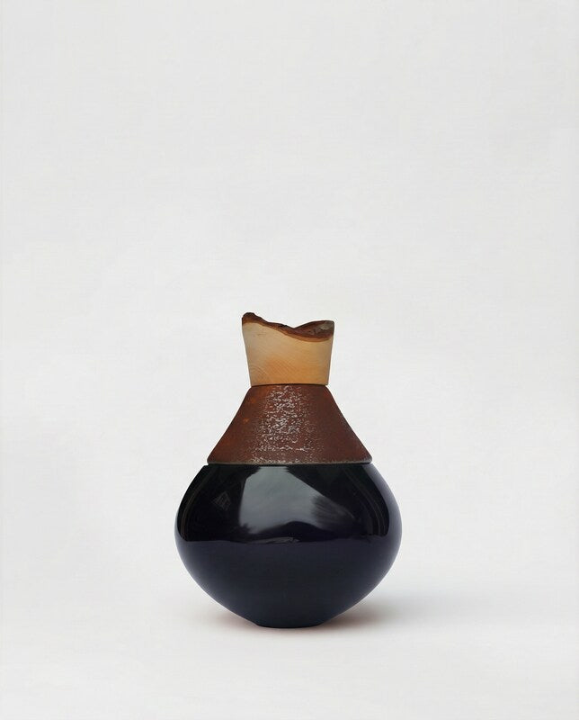 India Small II | Stacking Vessel in Semi-Precious Metal, Glass & Wood