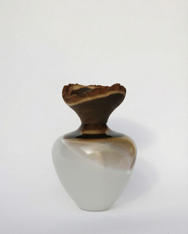 Baby Bloom | Stacking Vessel from Glass & Wood