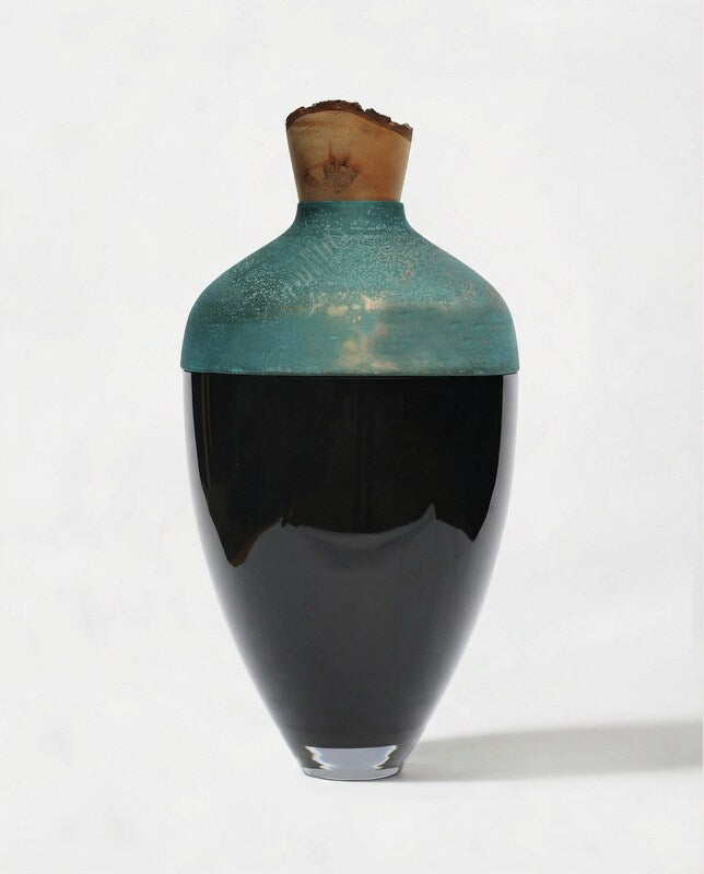 Nani | Stacking Vessel in Semi-Precious Metal, Glass & Wood