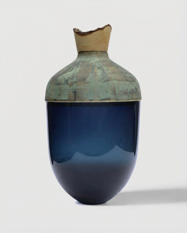 Pattern Patina | Stacking Vessel in Semi-Precious Metal, Glass & Wood